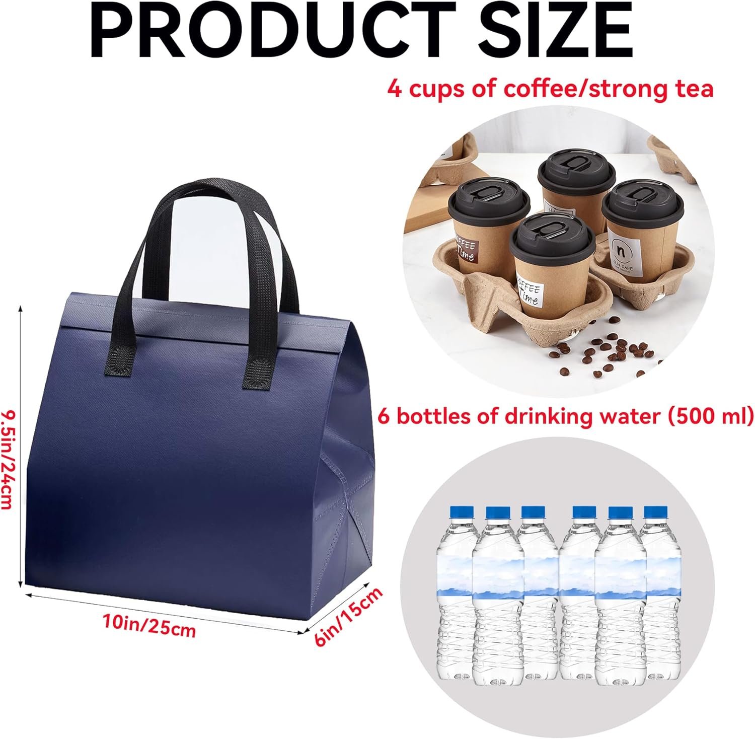 Großhandel 100 Stück isolierte Take-Away-Taschen, Einweg-Lunch-Taschen für Essen, Kaffee, Milchtee, Meeresfrüchte, Pizza, für Restaurants und Lebensmittelgeschäfte 9,5 x 6 x 10 Zoll (Marineblau), individuelles Logo, Hersteller. Großhandel 100 Stück isolierte Take-Away-Taschen, Einweg-Lunch-Taschen für Essen, Kaffee, Milchtee, Meeresfrüchte, Pizza, für Restaurants und Lebensmittelgeschäfte 9,5 x 6 x 10 Zoll (Marineblau), individuelles Logo, Hersteller.