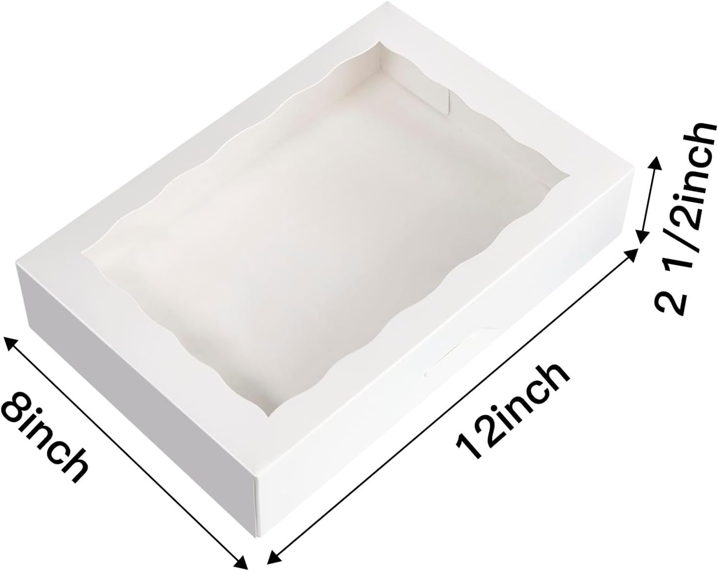 Großhandel 8-Pack Weißes Backen Box 12x8x2,5 Zoll, große Pastry Keks Box für Donuts, Muffins mit Fensterdeckel - Individuelles Logo auto-pop-up Papierbox für Schokoladen- und Erdbeer-Leckereien, Hersteller, Packung mit 8 Großhandel 8-Pack Weißes Backen Box 12x8x2,5 Zoll, große Pastry Keks Box für Donuts, Muffins mit Fensterdeckel - Individuelles Logo auto-pop-up Papierbox für Schokoladen- und Erdbeer-Leckereien, Hersteller, Packung mit 8