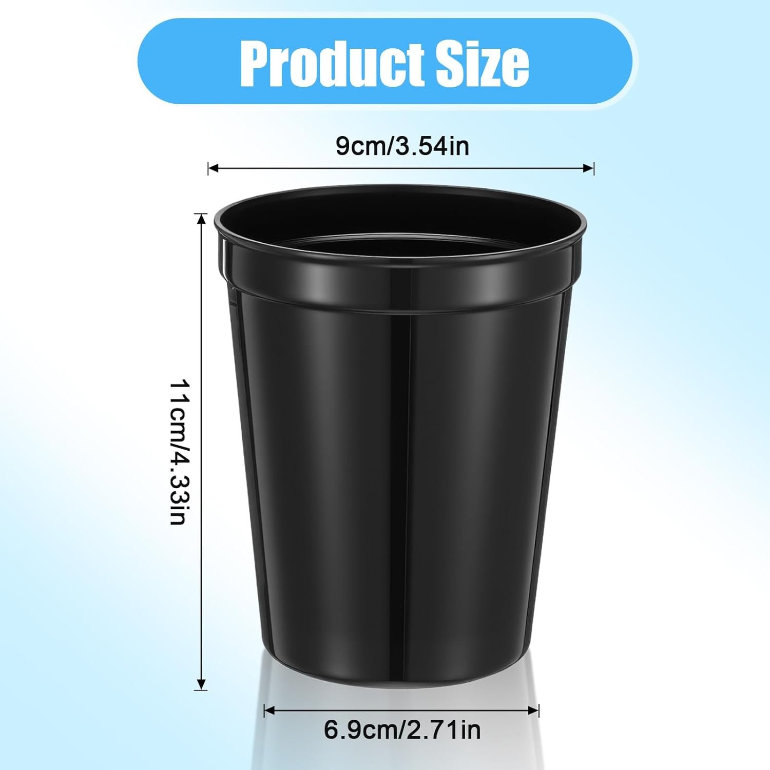 Großhandel 36 Pack 16 oz wiederverwendbare leere Plastikbecher, robuste stapelbare Trinkbecher für Partys, OEM für Abschlussfeiern, Hochzeiten und DIY-Projekte (schwarz)