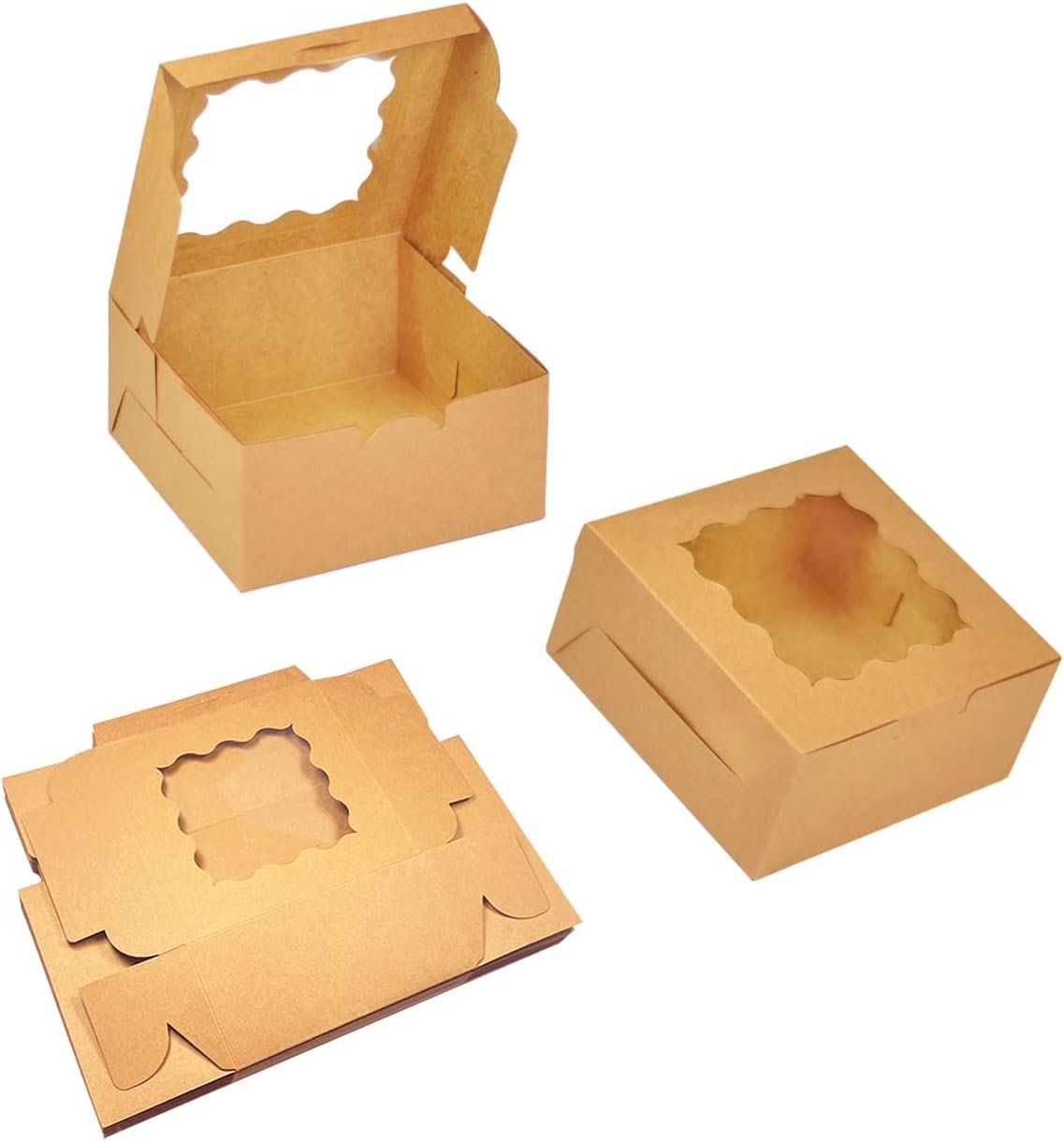 Großhandel 30-Packs robuste Macaroon Boxen mit Fenster 6x6x3 Zoll für Bäckereien, individuelles Logo, Hersteller von hochwertigen Verpackungen