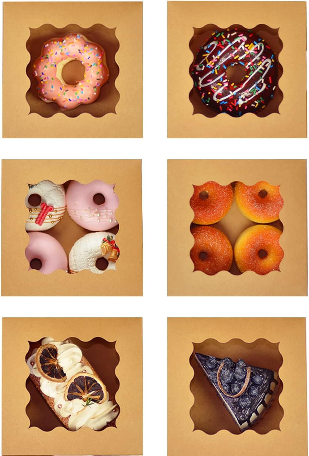 Großhandel 30-Packs robuste Macaroon Boxen mit Fenster 6x6x3 Zoll für Bäckereien, individuelles Logo, Hersteller von hochwertigen Verpackungen
