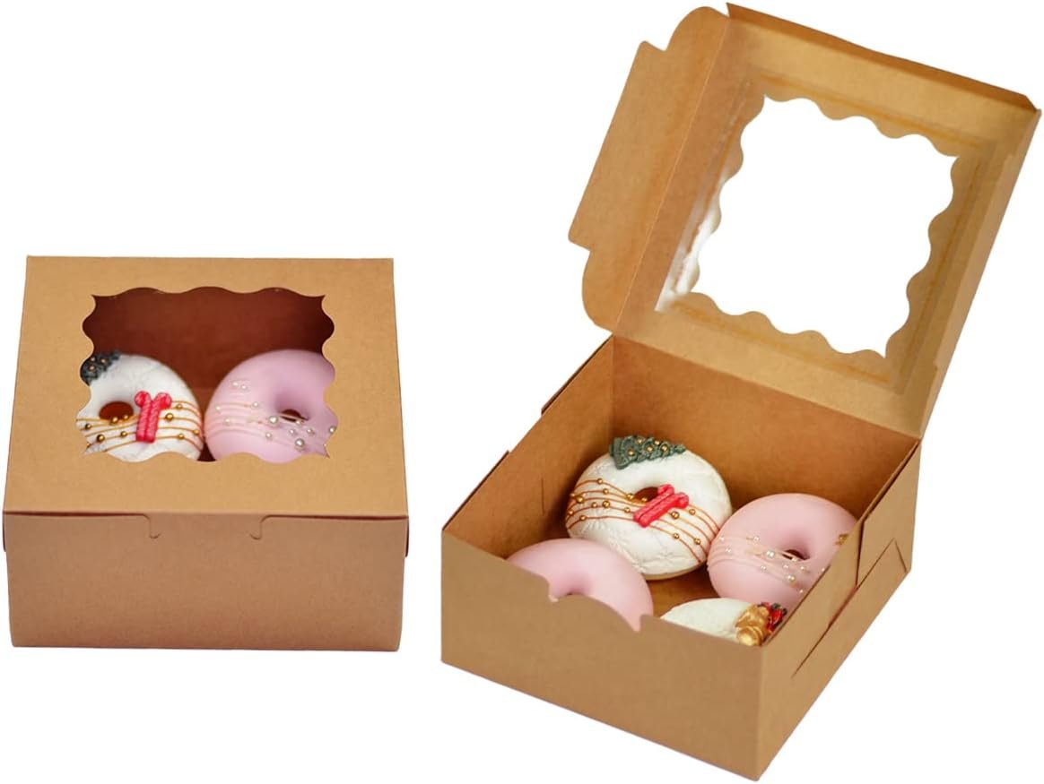 Großhandel 30-Packs robuste Macaroon Boxen mit Fenster 6x6x3 Zoll für Bäckereien, individuelles Logo, Hersteller von hochwertigen Verpackungen
