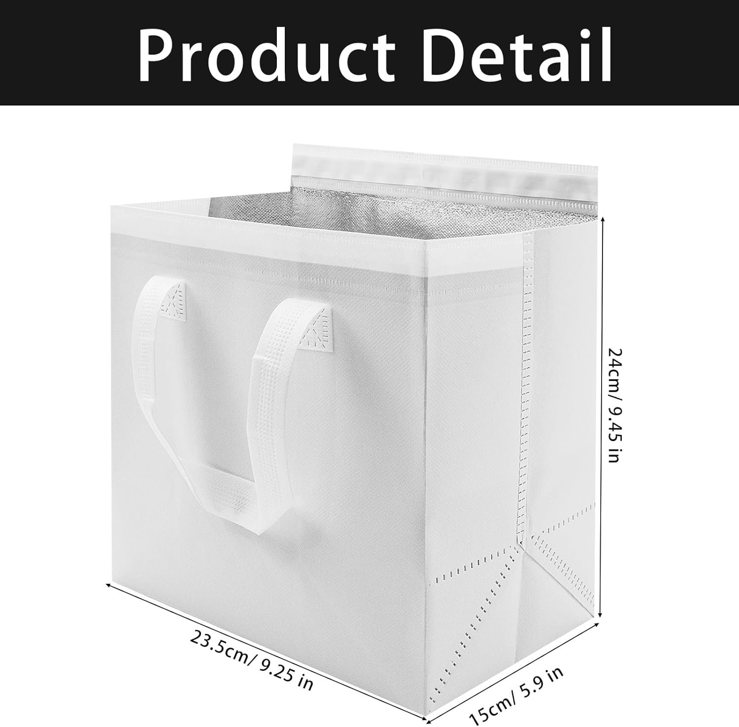 Großhandel 30 Pack isolierte Take Away Taschen, weiße wiederverwendbare Einkaufstasche, kleiner Kühler für Milchtee, heiße und kalte Lebensmittellieferung, 9,4 x 5,9 x 9,2 Zoll, individuelles Logo für alle Anwendungen, Hersteller für hochwertige Taschen. Großhandel 30 Pack isolierte Take Away Taschen, weiße wiederverwendbare Einkaufstasche, kleiner Kühler für Milchtee, heiße und kalte Lebensmittellieferung, 9,4 x 5,9 x 9,2 Zoll, individuelles Logo für alle Anwendungen, Hersteller für hochwertige Taschen.