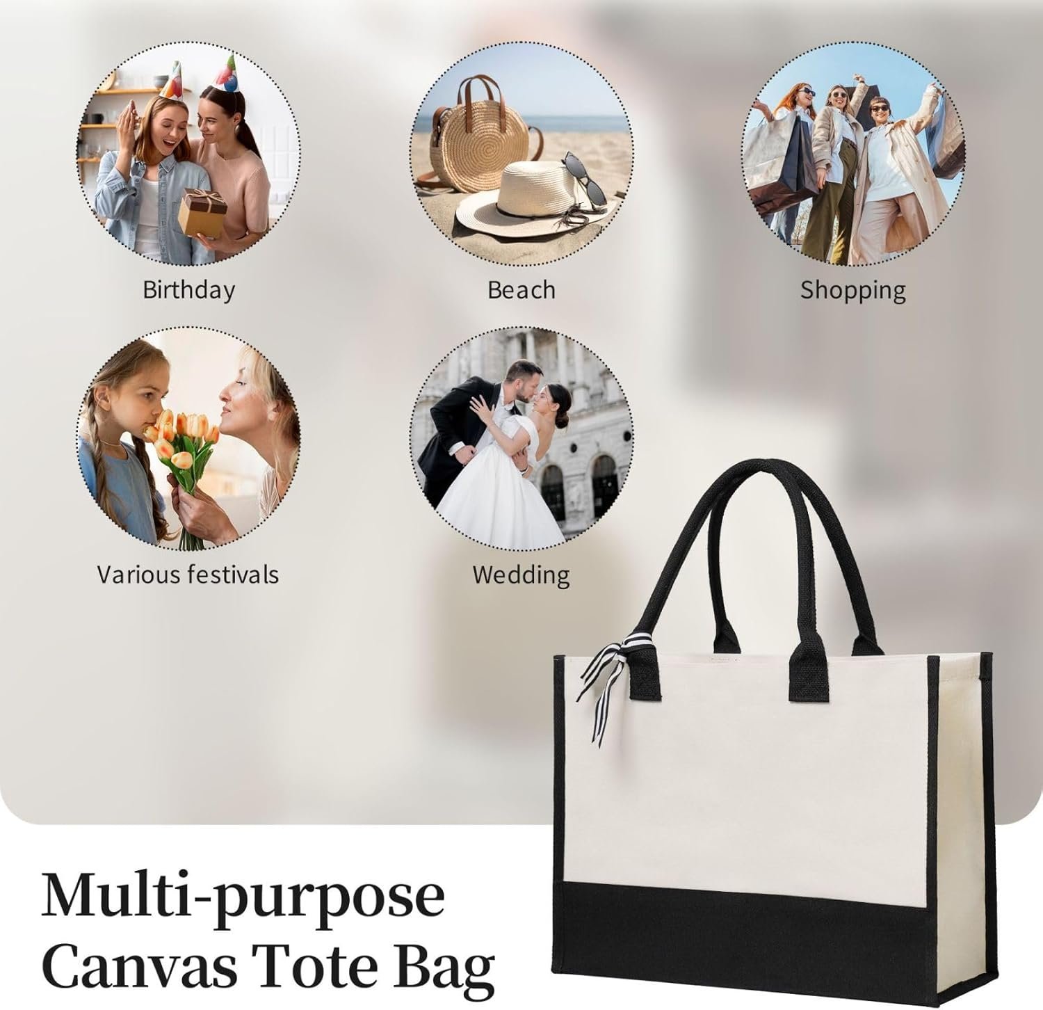 Großhandel individuelle Canvas-Taschen mit eigenem Foto Text Logo, praktische Einkaufstaschen für Hochzeiten, Weihnachten, Geburtstagsgeschenke, geliefert von erfahrener Hersteller und Lieferant für Bulk-Bestellungen.