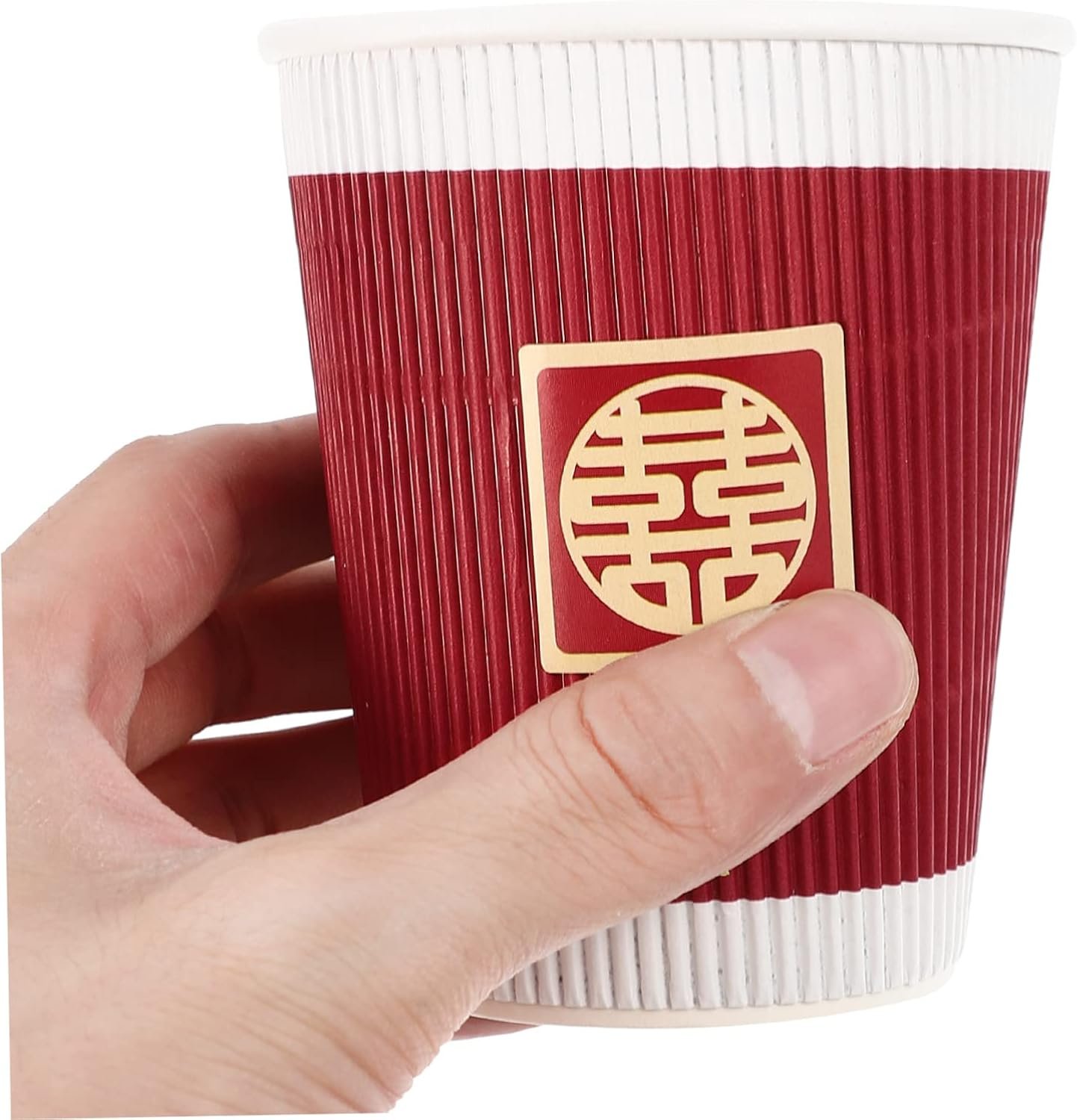 Großhandel 20 Stück Hochzeitsmotto Einweg-Papbecher mit elegantem Design in Pink und Blau, individueller Logo-Druck möglich, vom Hersteller für Bulk-Bestellungen erhältlich.