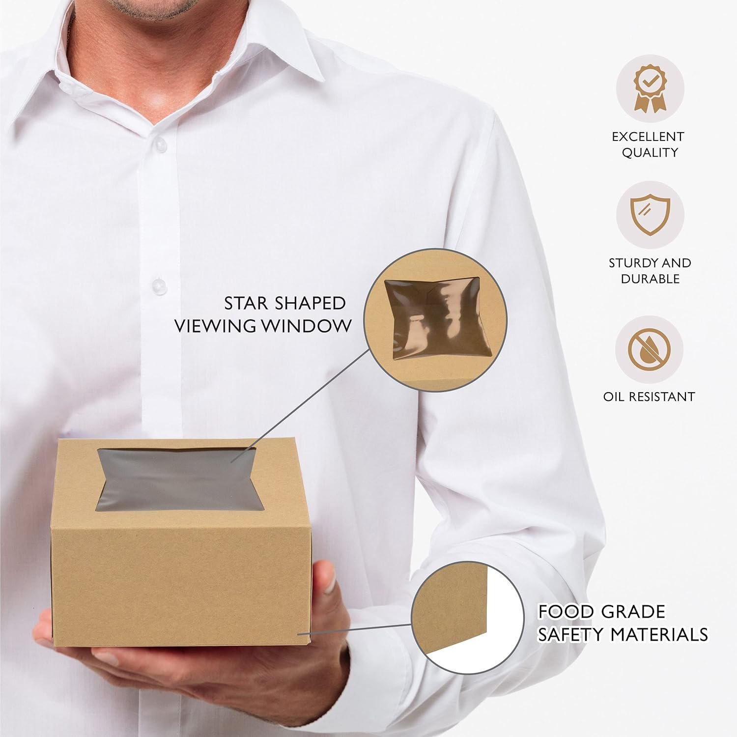 Großhandel Kraft Kuchenboxen 25er Pack mit Fenster 6x6x3 für Cupcakes, Kekse und Gebäck, Individuelles Logo und OEM Optionen, Verpackung für Valentinstag, Weihnachten, Bulk Treat Box und Kuchenbox Großhandel Kraft Kuchenboxen 25er Pack mit Fenster 6x6x3 für Cupcakes, Kekse und Gebäck, Individuelles Logo und OEM Optionen, Verpackung für Valentinstag, Weihnachten, Bulk Treat Box und Kuchenbox