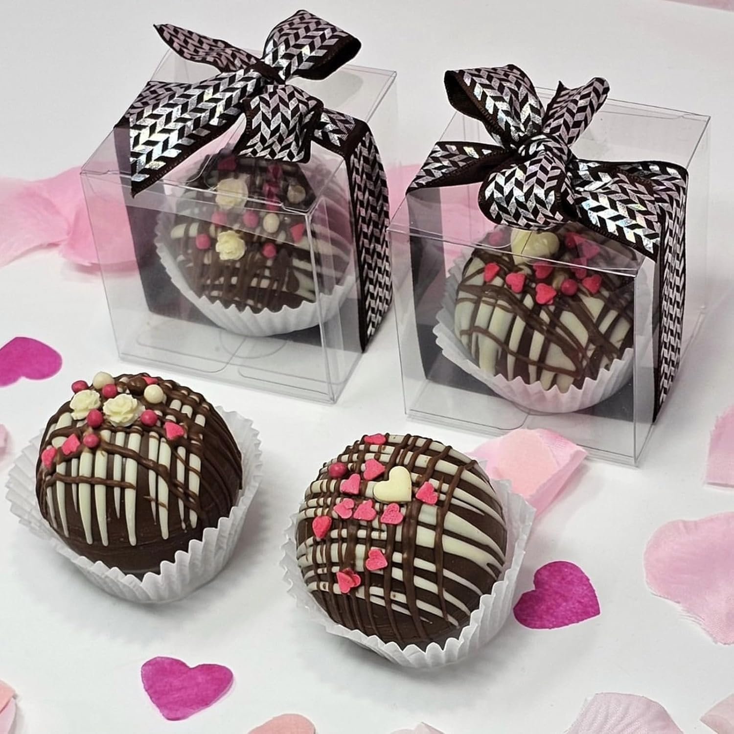 Großhandel 100 Stück 3x3x3 Zoll klare Kunststoff-Backboxen für heiße Schokoladenbomben, kleine Gebäckstücke und Kekse, Hersteller von individuellen Logos, Bulk-Angebot