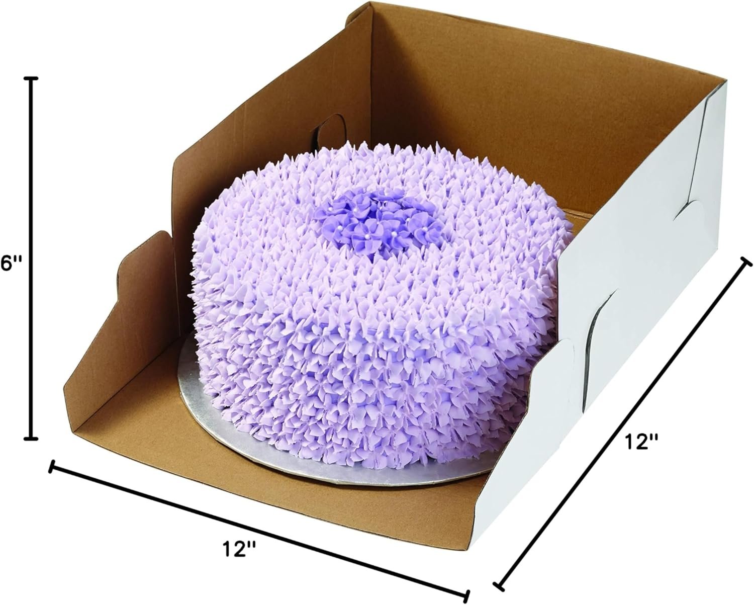 Großhandel 12-Zoll Tortenbox mit Fenster für 10-Zoll Torte, 2-teilige Set für individuelle Logos, Hersteller von hochwertigen Verpackungen in Großmenge.