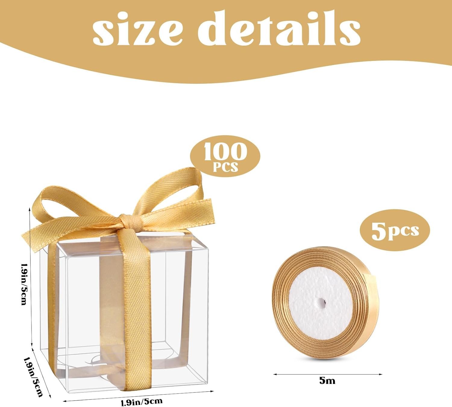 Großhandel 50 Stück klare Geschenkboxen 2x2x2 Zoll mit goldenen Bändern, individuelle Logos, Hersteller von Macrame-Boxen für Hochzeitsfeiern, Babypartys, Weihnachten. OEM Geschenkboxen in Großmenge verfügbar. Großhandel 50 Stück klare Geschenkboxen 2x2x2 Zoll mit goldenen Bändern, individuelle Logos, Hersteller von Macrame-Boxen für Hochzeitsfeiern, Babypartys, Weihnachten. OEM Geschenkboxen in Großmenge verfügbar.