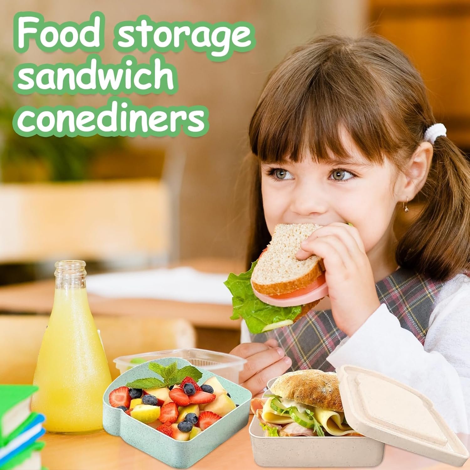 Großhandel 2 Stück Behälter für Sandwiches in Toastform, BPA-frei, wiederverwendbar, für Lunchboxen, Mikrowellen- und spülmaschinenfest, eigener Hersteller mit individuellem Logo, ideal für Familien und Erwachsene (Grün & Weiß) Großhandel 2 Stück Behälter für Sandwiches in Toastform, BPA-frei, wiederverwendbar, für Lunchboxen, Mikrowellen- und spülmaschinenfest, eigener Hersteller mit individuellem Logo, ideal für Familien und Erwachsene (Grün & Weiß)