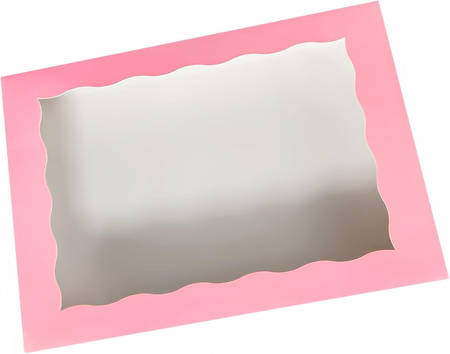 Großhandel 8-PACK Pink Kuchenbox 14x10x3 Zoll, große Donuts, Muffins, Keksboxen mit PVC-Fenster - Auto-Pop-up Papierbox aus Naturkarton, Packung mit 8, Individuelles Logo, Hersteller.