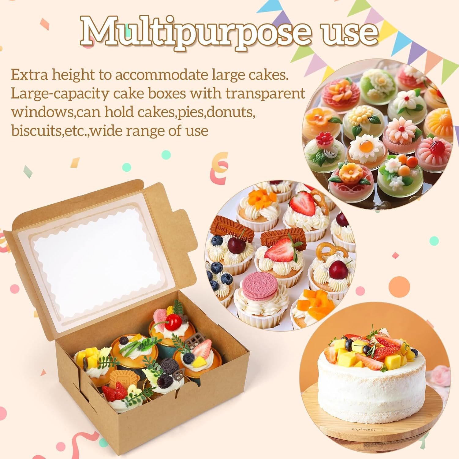 Großhandel Cupcake Boxen 24er Pack 8X6X3 Zoll, ideal für Cookies, ideal für Eigenmarke, mit Fenster, Kraftpapier-Bäckerei-Box für Donuts, Macarons und besondere Leckereien, vom Hersteller. Großhandel Cupcake Boxen 24er Pack 8X6X3 Zoll, ideal für Cookies, ideal für Eigenmarke, mit Fenster, Kraftpapier-Bäckerei-Box für Donuts, Macarons und besondere Leckereien, vom Hersteller.