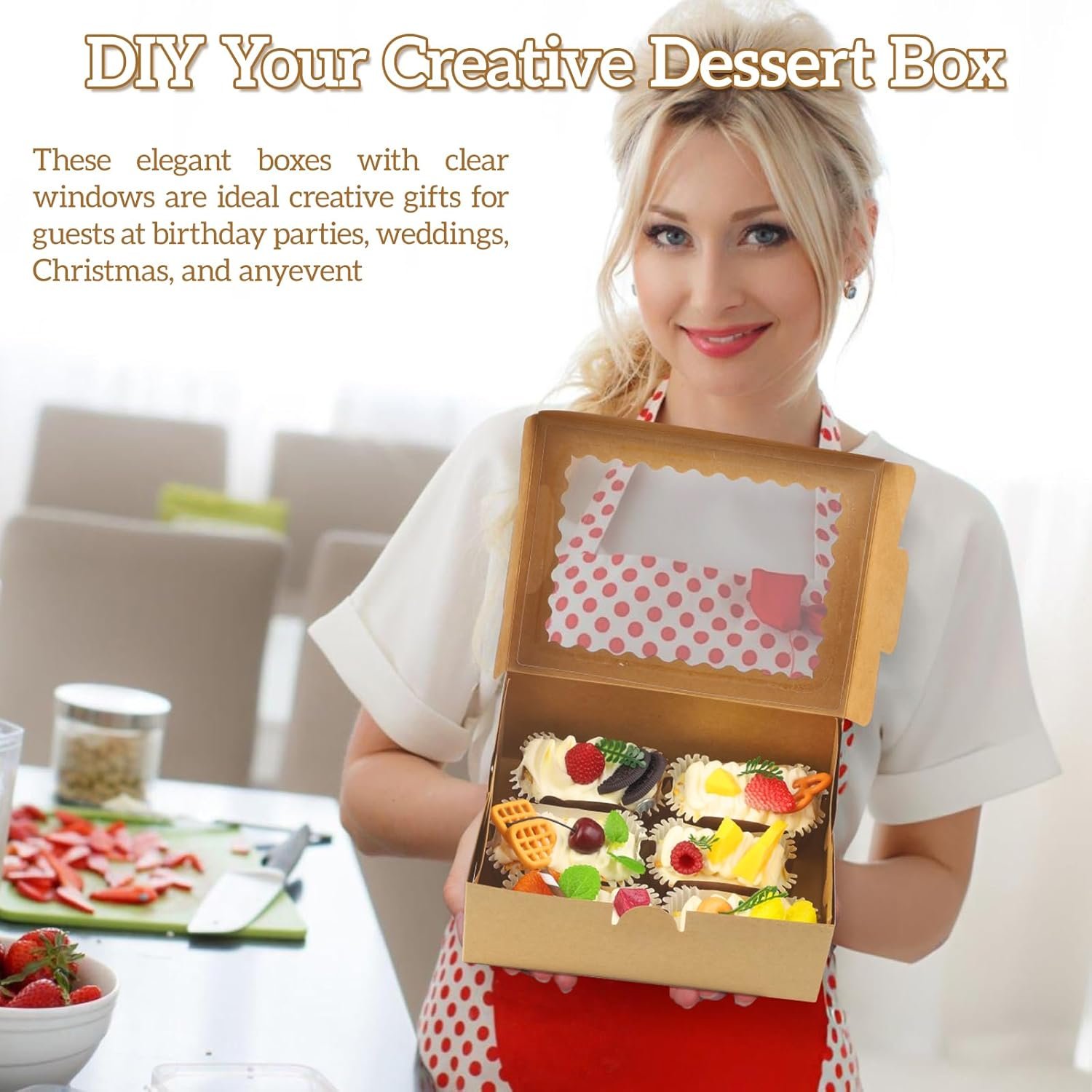 Großhandel Cupcake Boxen 24er Pack 8X6X3 Zoll, ideal für Cookies, ideal für Eigenmarke, mit Fenster, Kraftpapier-Bäckerei-Box für Donuts, Macarons und besondere Leckereien, vom Hersteller. Großhandel Cupcake Boxen 24er Pack 8X6X3 Zoll, ideal für Cookies, ideal für Eigenmarke, mit Fenster, Kraftpapier-Bäckerei-Box für Donuts, Macarons und besondere Leckereien, vom Hersteller.