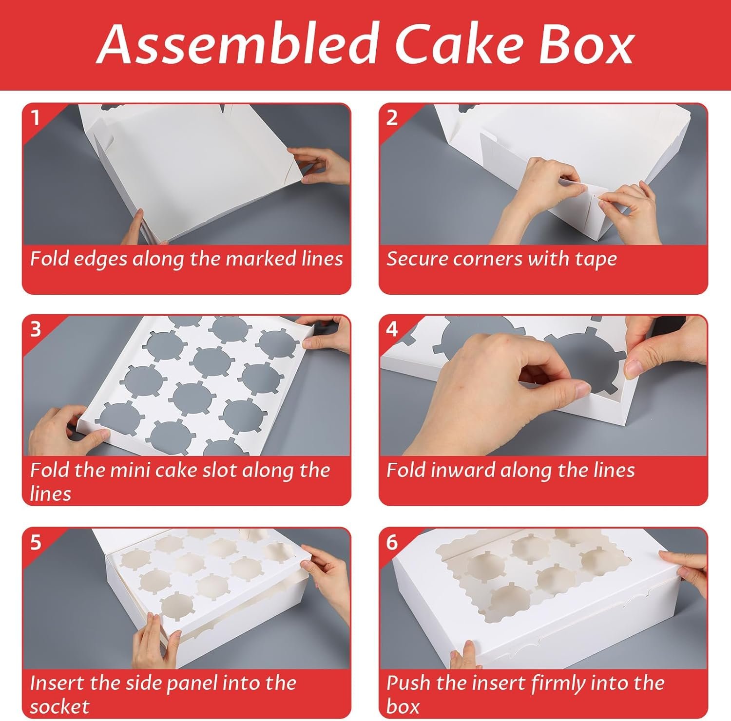 Großhandel 24 Stück Cupcake Boxen 13x10x4 Zoll mit Fenster, großer Halbsheet-Kuchenbox für Kuchen, Gebäck, Donuts und Tortenverpackung, Individuelles Logo, zuverlässiger Hersteller für Bulk-Bestellungen.