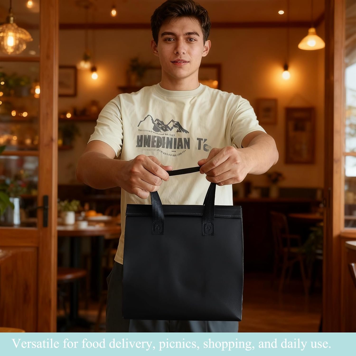 Großhandel 12 Stück isolierte Take Away Taschen, thermische Lunch- und Einkaufsbeutel für heiße und kalte Getränke, individuelle Logos, Hersteller für frische Lebensmittellieferungen. Großhandel 12 Stück isolierte Take Away Taschen, thermische Lunch- und Einkaufsbeutel für heiße und kalte Getränke, individuelle Logos, Hersteller für frische Lebensmittellieferungen.