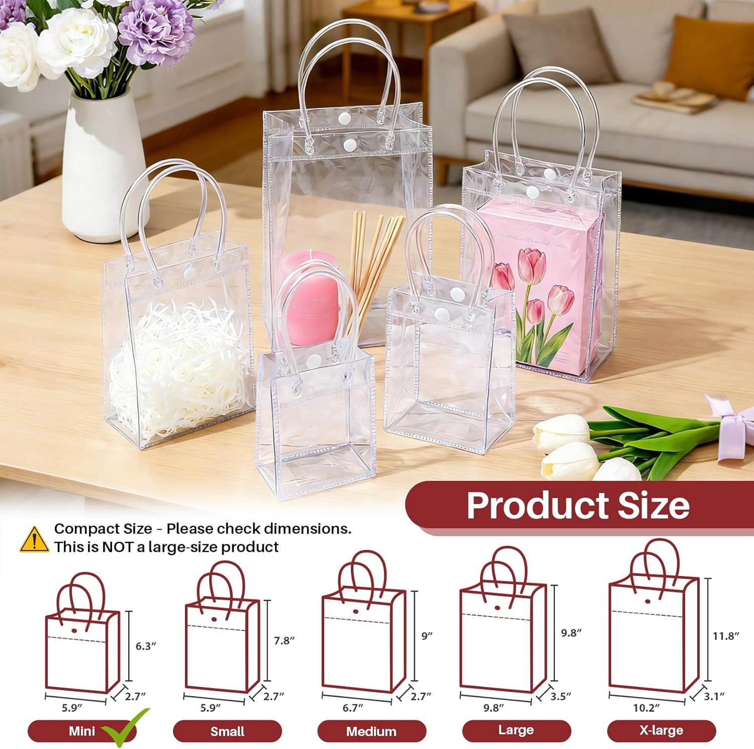 Großhandel durchsichtige PVC Geschenktüten mit Griffen - 10 Stück Mini Partybeutel, Bulk Tüten für Geschenke (Größe 5,9 x 6,3 Zoll) - Individuelles Logo für Werbezwecke, Hersteller von Kunststoffwaren. Großhandel durchsichtige PVC Geschenktüten mit Griffen - 10 Stück Mini Partybeutel, Bulk Tüten für Geschenke (Größe 5,9 x 6,3 Zoll) - Individuelles Logo für Werbezwecke, Hersteller von Kunststoffwaren.