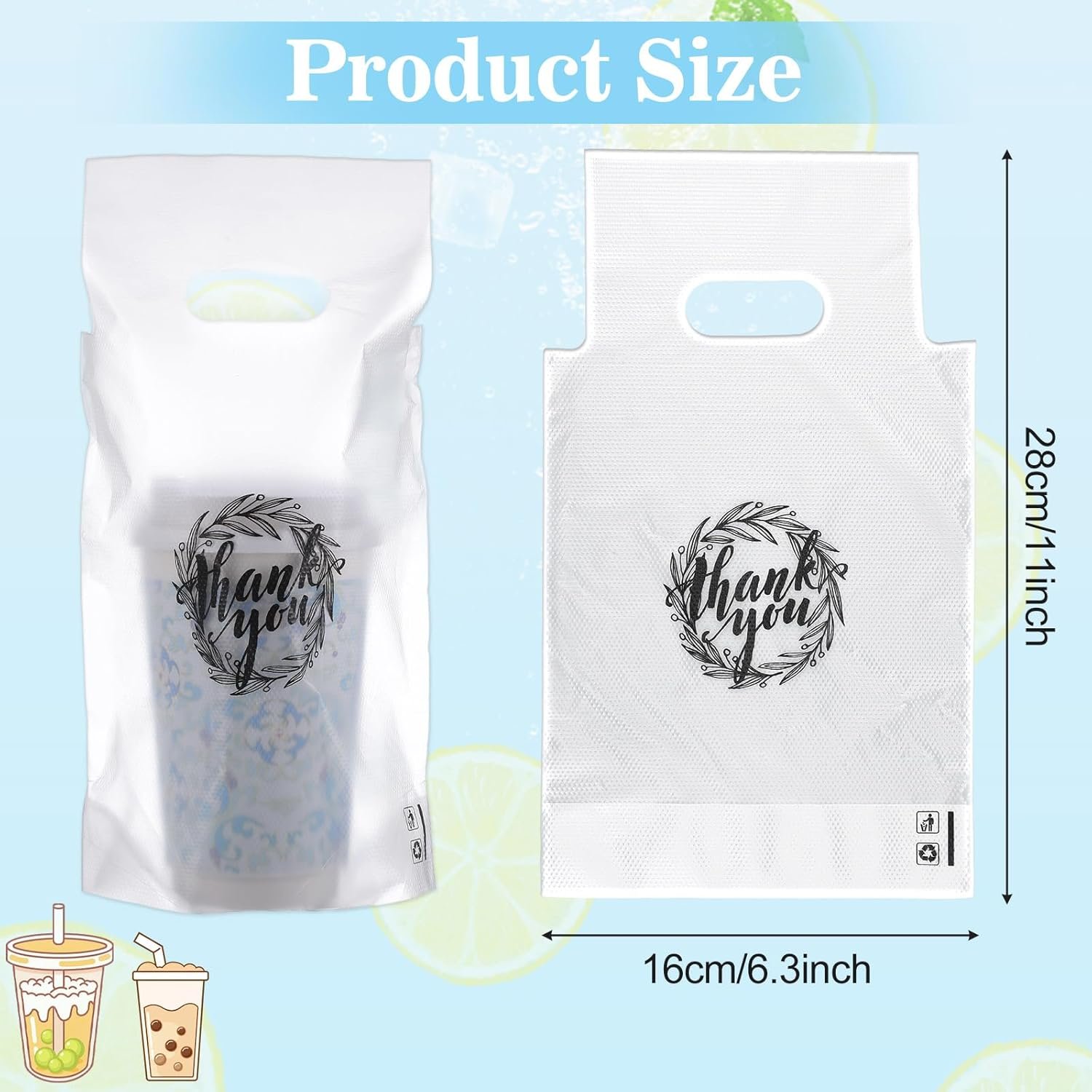 Großhandel 1000 Stück Tragetaschen für Getränke mit Griff, 11 x 6,3 Zoll, Kunststoffverpackung für Lieferung, OEM Service für individuelle Logos, Bulk Cup Holder für Kaffee, Saft, Milch, Tee. Großhandel 1000 Stück Tragetaschen für Getränke mit Griff, 11 x 6,3 Zoll, Kunststoffverpackung für Lieferung, OEM Service für individuelle Logos, Bulk Cup Holder für Kaffee, Saft, Milch, Tee.