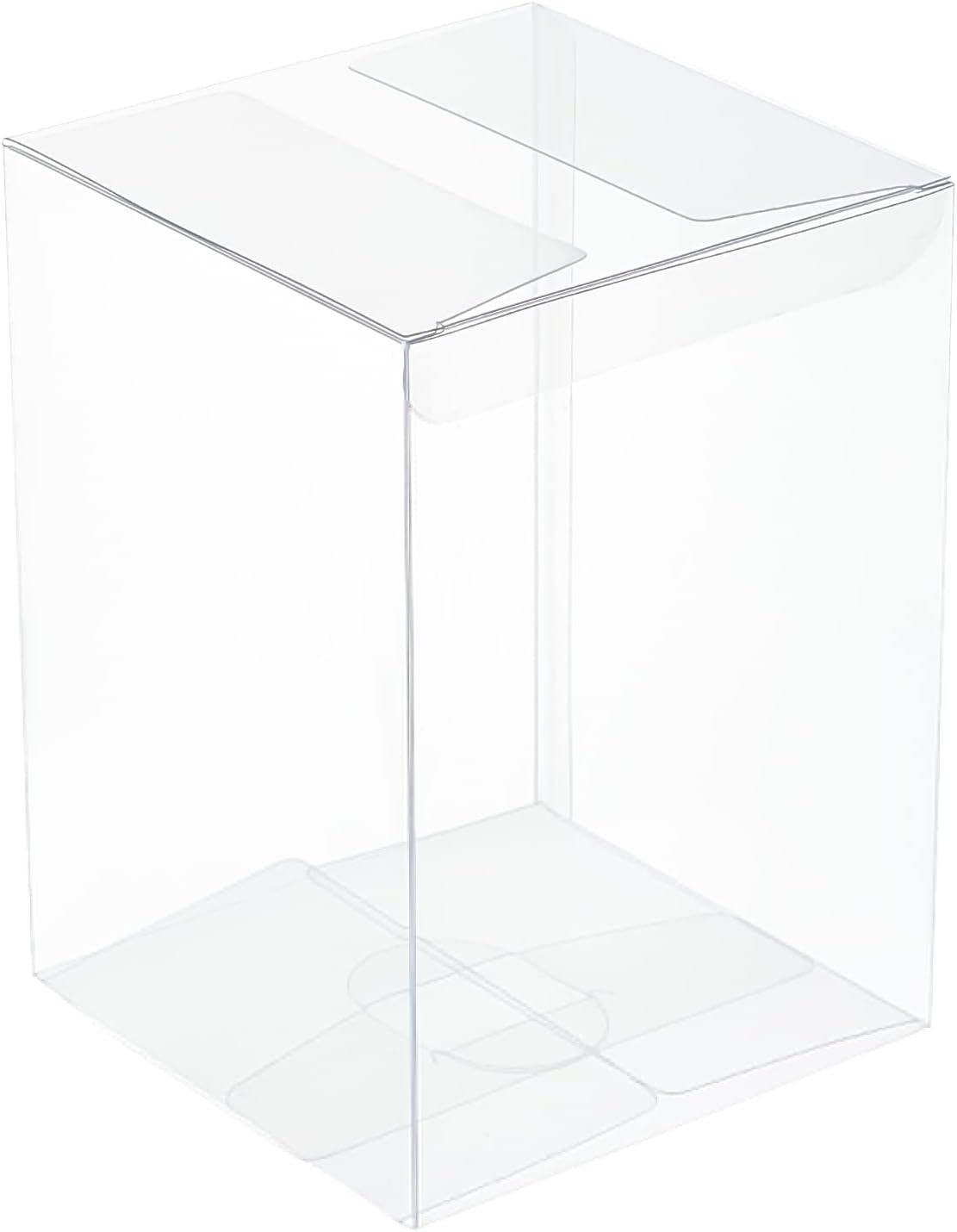 Großhandel 15 Stück klare Geschenkboxen rechteckig transparente PVC Favoritenboxen 3,9x3,9x5,5'' für Hochzeiten und Partys, individuell bedruckte Verpackungen für Süßigkeiten und Cupcakes, OEM Anbieter für Muttertag und Festtagsgeschenke.