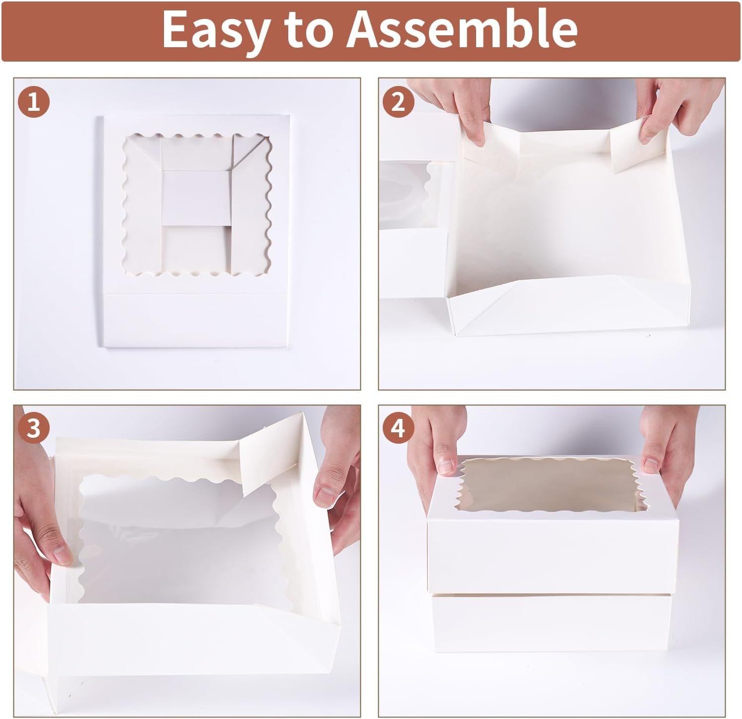 Großhandel 24 Stück 12x12x3 Zoll Tortenkartons mit Fenster, weiße Box für Kuchen, Gebäck, große Torten und Kekse, individuelles Logo für Ihre Eigenmarke, Hersteller für Lebensmittelverpackungen. Großhandel 24 Stück 12x12x3 Zoll Tortenkartons mit Fenster, weiße Box für Kuchen, Gebäck, große Torten und Kekse, individuelles Logo für Ihre Eigenmarke, Hersteller für Lebensmittelverpackungen.