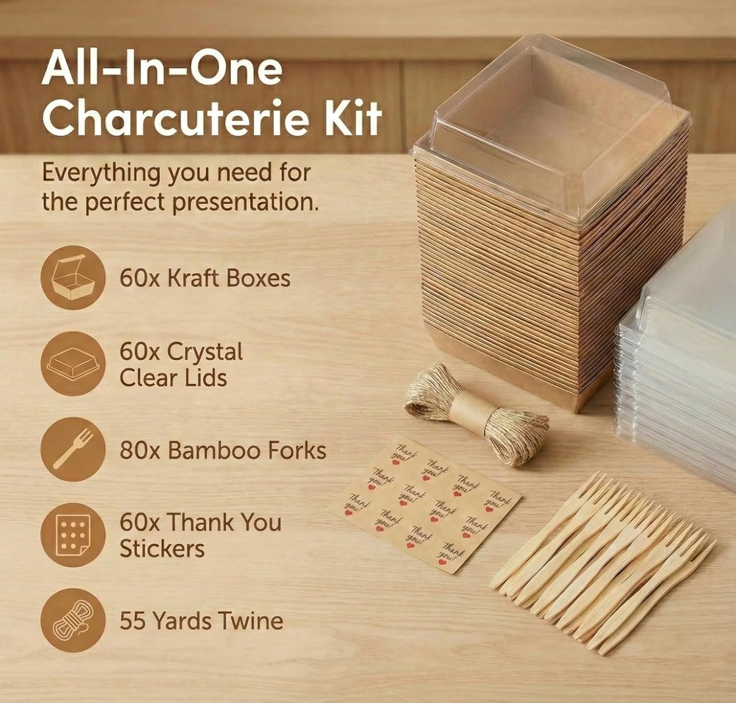 Großhandel 60er Pack kleine Charcuterie-Boxen mit klaren Deckeln, individuelle Mini-Papier-Charcuterie-Boards mit Deckel, OEM-Optionen für Lebensmittel, Sushi, Sandwich, Charcuterie-Zubehör in Bulk.