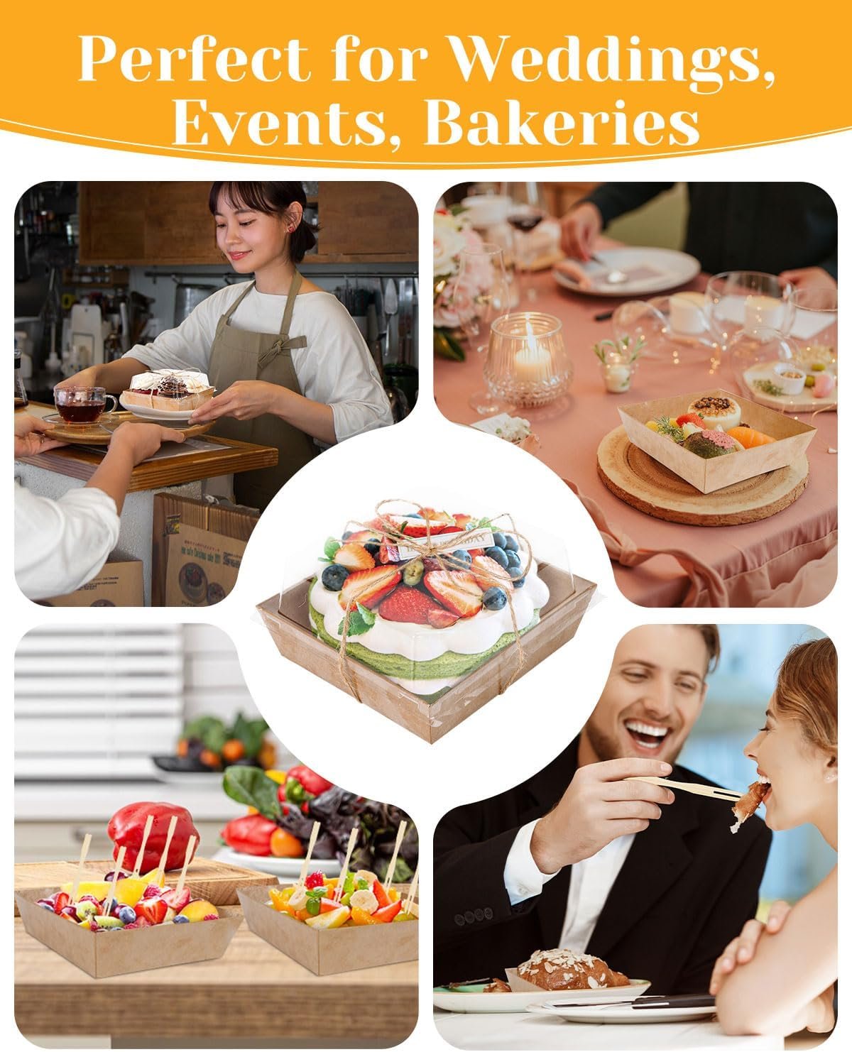 Großhandel 60er Pack kleine Charcuterie-Boxen mit klaren Deckeln, individuelle Mini-Papier-Charcuterie-Boards mit Deckel, OEM-Optionen für Lebensmittel, Sushi, Sandwich, Charcuterie-Zubehör in Bulk.