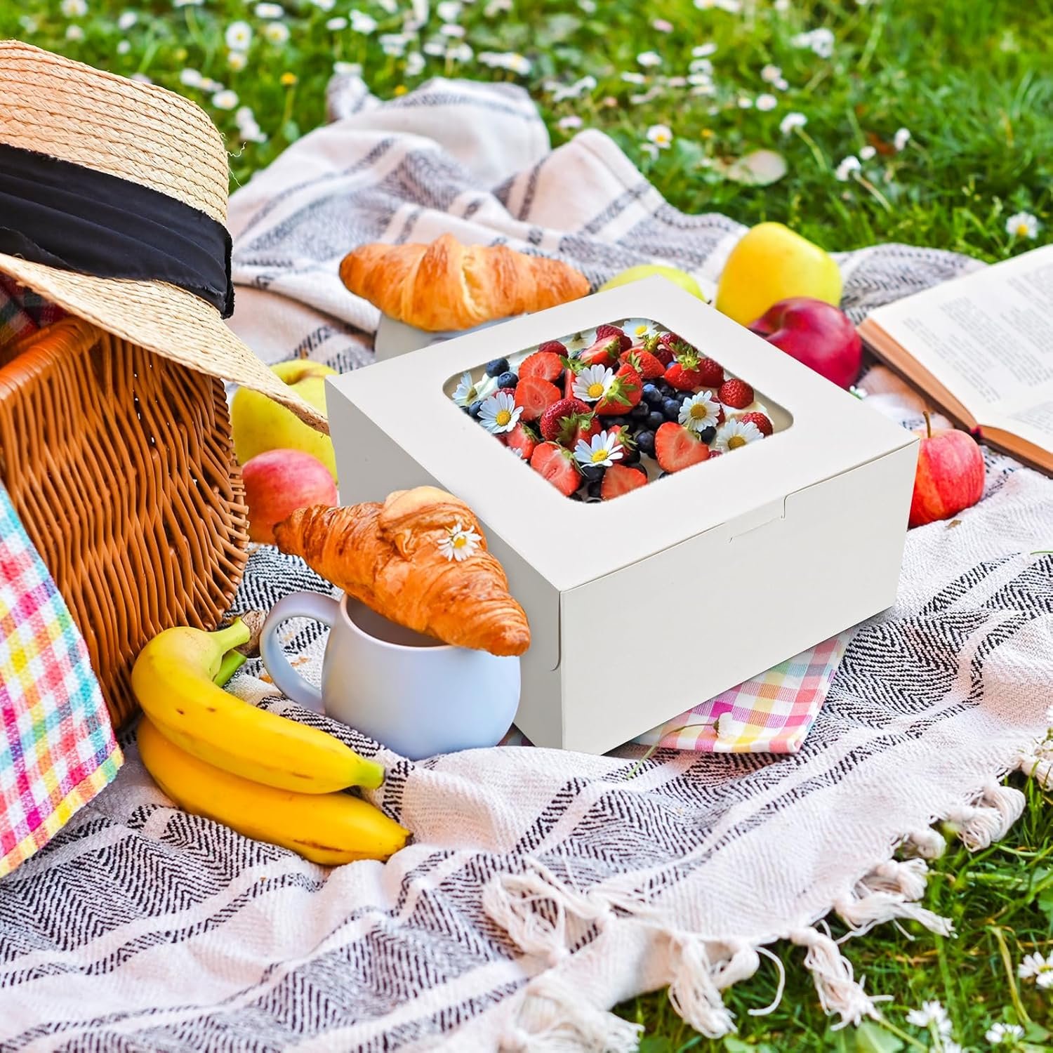 Großhandel 32 Stück Kuchenboxen, 10x10x5 Zoll Tortenbehälter mit Fenster, individuelle Logo Bakery-Boxen für Valentinstag, Muttertag, Kekse, Cupcakes, Pies, OEM Großhandel 32 Stück Kuchenboxen, 10x10x5 Zoll Tortenbehälter mit Fenster, individuelle Logo Bakery-Boxen für Valentinstag, Muttertag, Kekse, Cupcakes, Pies, OEM