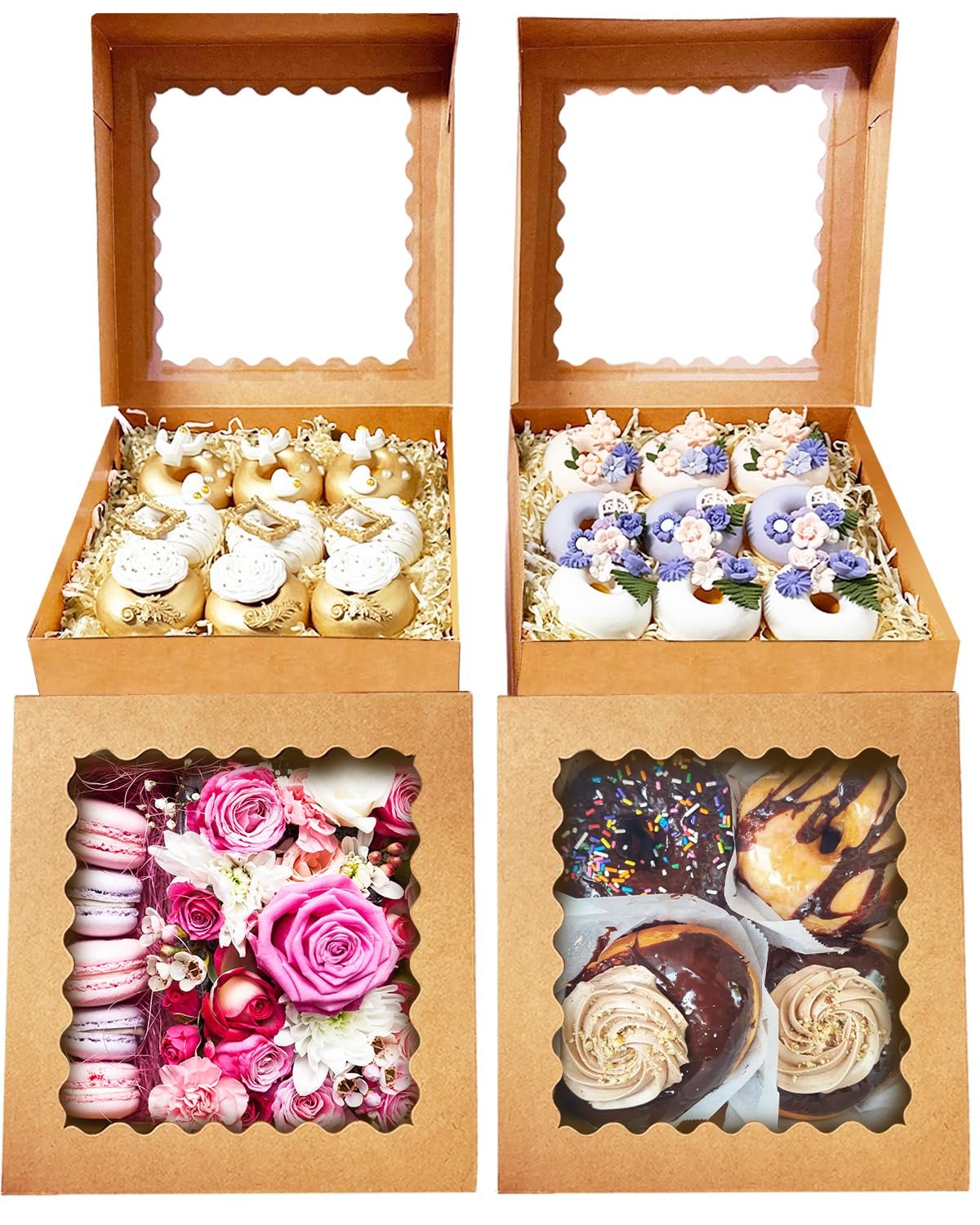 Großhandel 36 Stück braune Kuchenboxen 9x9x2,5 Zoll mit Fenster, einfach zusammenzubauen, perfekt für Macarons und Kekse, individuell mit eigenem Logo, Hersteller für Bäckereibedarf, Bulk-Verpackung erhältlich. Großhandel 36 Stück braune Kuchenboxen 9x9x2,5 Zoll mit Fenster, einfach zusammenzubauen, perfekt für Macarons und Kekse, individuell mit eigenem Logo, Hersteller für Bäckereibedarf, Bulk-Verpackung erhältlich.