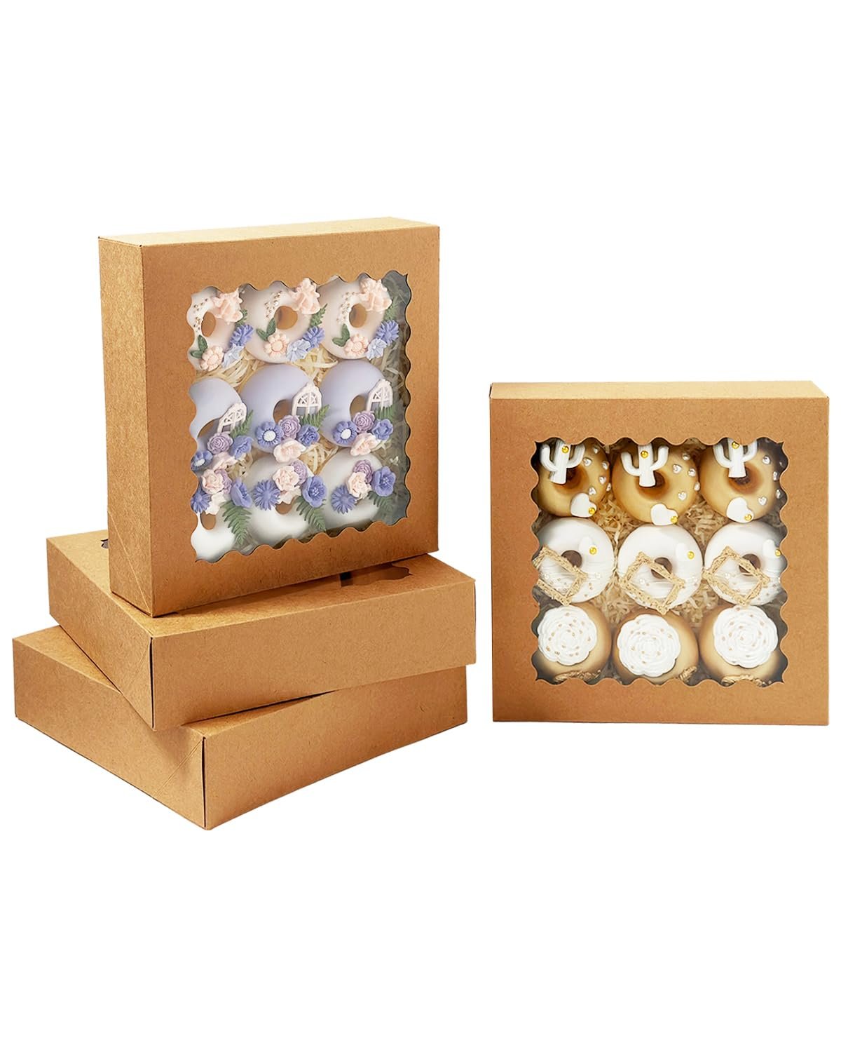 Großhandel 36 Stück braune Kuchenboxen 9x9x2,5 Zoll mit Fenster, einfach zusammenzubauen, perfekt für Macarons und Kekse, individuell mit eigenem Logo, Hersteller für Bäckereibedarf, Bulk-Verpackung erhältlich. Großhandel 36 Stück braune Kuchenboxen 9x9x2,5 Zoll mit Fenster, einfach zusammenzubauen, perfekt für Macarons und Kekse, individuell mit eigenem Logo, Hersteller für Bäckereibedarf, Bulk-Verpackung erhältlich.