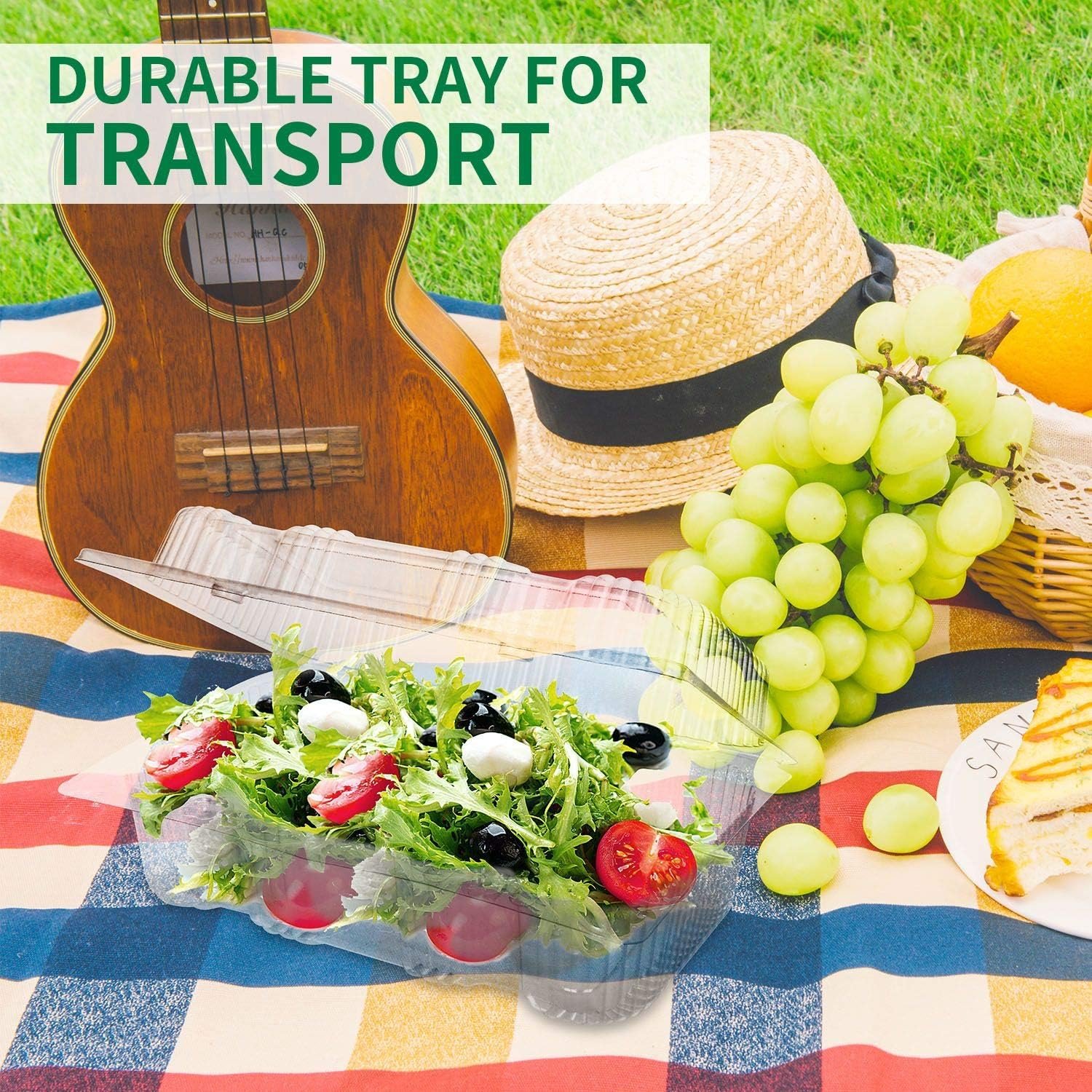 Großhandel 70 Stück Klarsicht-Klappbehälter für Lebensmittel, internes Maß 16 cm Länge x 10 cm Breite x 7 cm Höhe, Hersteller für individuelle Logos und OEM-Optionen.