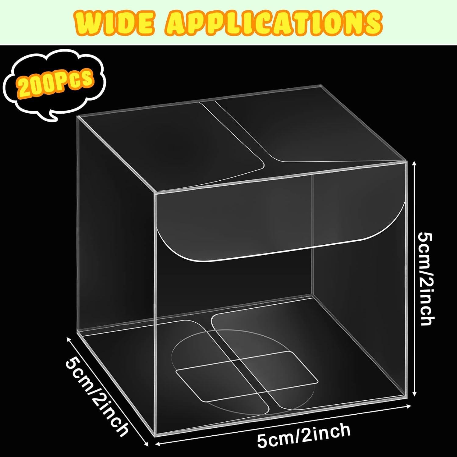Großhandel 200 Stück 2 x 2 x 2 Zoll klare Favoritenboxen als transparente Süßigkeitengeschenkbox, OEM für Verpackungsbehälter, Hersteller für Macaron Geburtstagsfeiern und Hochzeiten.