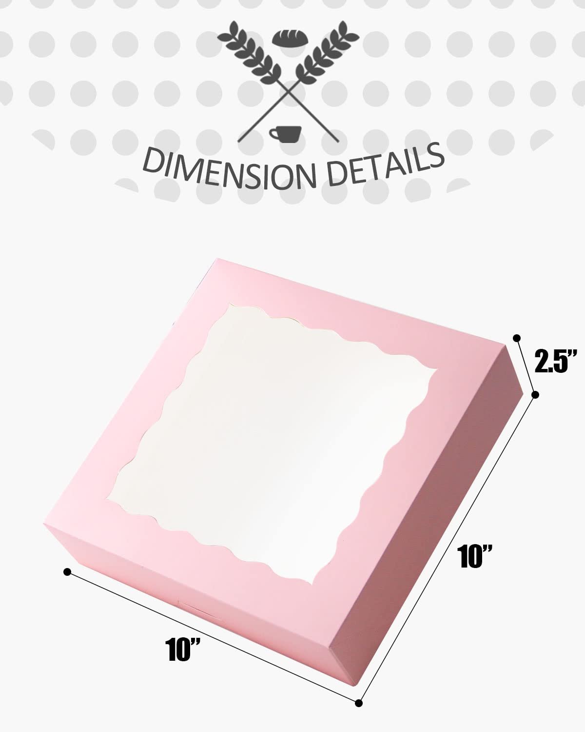 Großhandel Pie Boxen 10x10x2,5 Zoll mit Fenster, 20 Stück, Individuelles Logo, Hersteller für Kekse und Donuts Großhandel Pie Boxen 10x10x2,5 Zoll mit Fenster, 20 Stück, Individuelles Logo, Hersteller für Kekse und Donuts