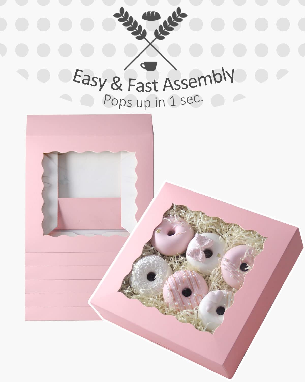 Großhandel Pie Boxen 10x10x2,5 Zoll mit Fenster, 20 Stück, Individuelles Logo, Hersteller für Kekse und Donuts Großhandel Pie Boxen 10x10x2,5 Zoll mit Fenster, 20 Stück, Individuelles Logo, Hersteller für Kekse und Donuts