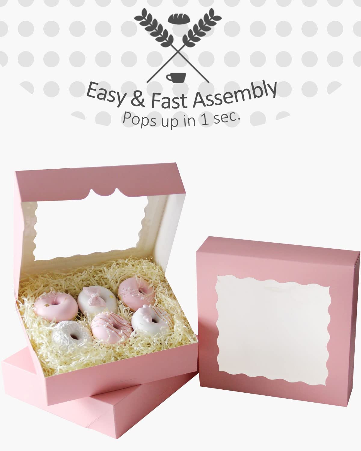 Großhandel Pie Boxen 10x10x2,5 Zoll mit Fenster, 20 Stück, Individuelles Logo, Hersteller für Kekse und Donuts Großhandel Pie Boxen 10x10x2,5 Zoll mit Fenster, 20 Stück, Individuelles Logo, Hersteller für Kekse und Donuts