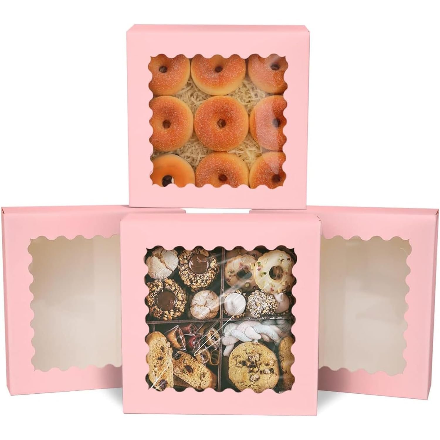 Großhandel Pie Boxen 10x10x2,5 Zoll mit Fenster, 20 Stück, Individuelles Logo, Hersteller für Kekse und Donuts Großhandel Pie Boxen 10x10x2,5 Zoll mit Fenster, 20 Stück, Individuelles Logo, Hersteller für Kekse und Donuts