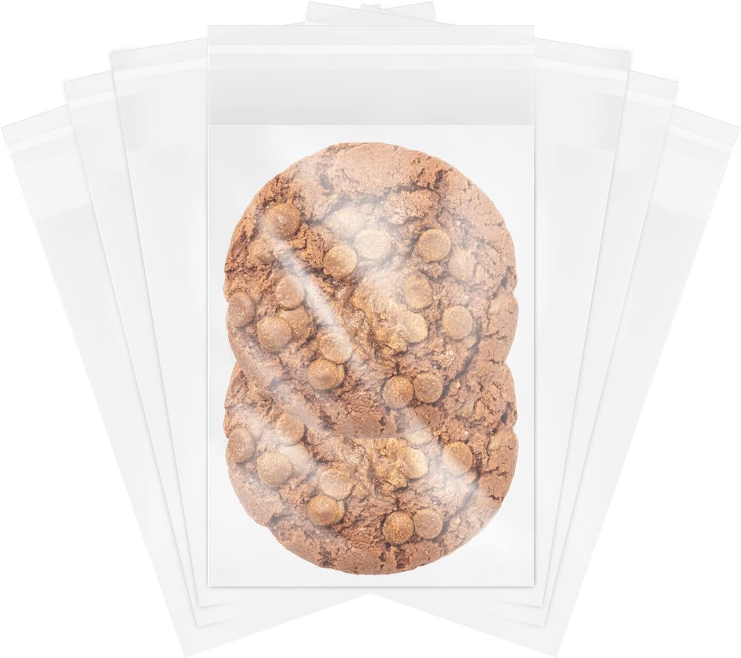 Großhandel 200 Stück 5''x 7'' klare resealable Cello-Tüten für Bakery, Seife, Cookies, individuelle Logo, Hersteller von hochwertigen Verpackungen, Bulk-Verkauf.