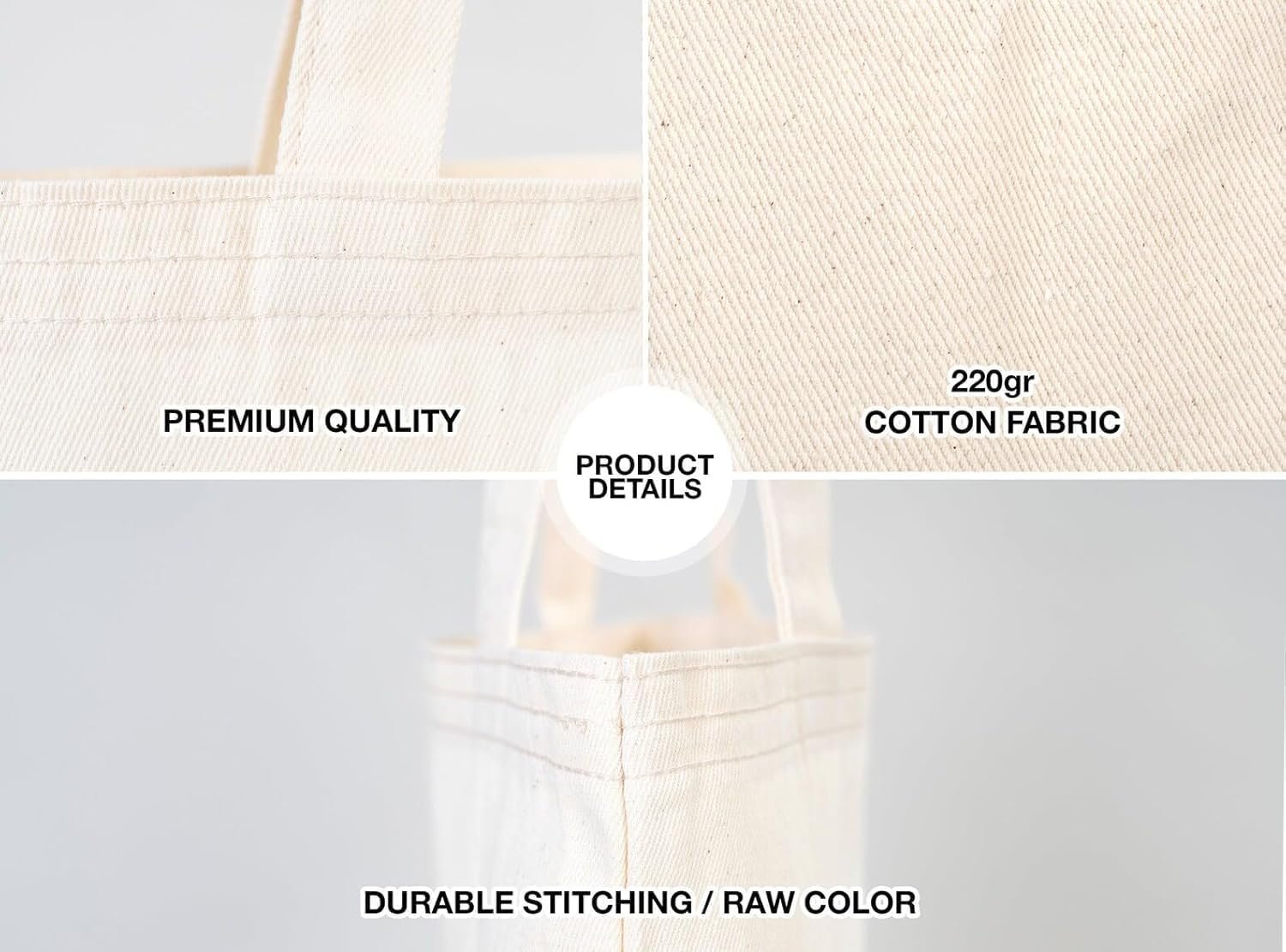 Großhandels-Packung mit 10/50/100 individuellen Canvas-Tragetaschen – wiederverwendbare Taschen für OEM-Business Branding-Events Großhandels-Packung mit 10/50/100 individuellen Canvas-Tragetaschen – wiederverwendbare Taschen für OEM-Business Branding-Events