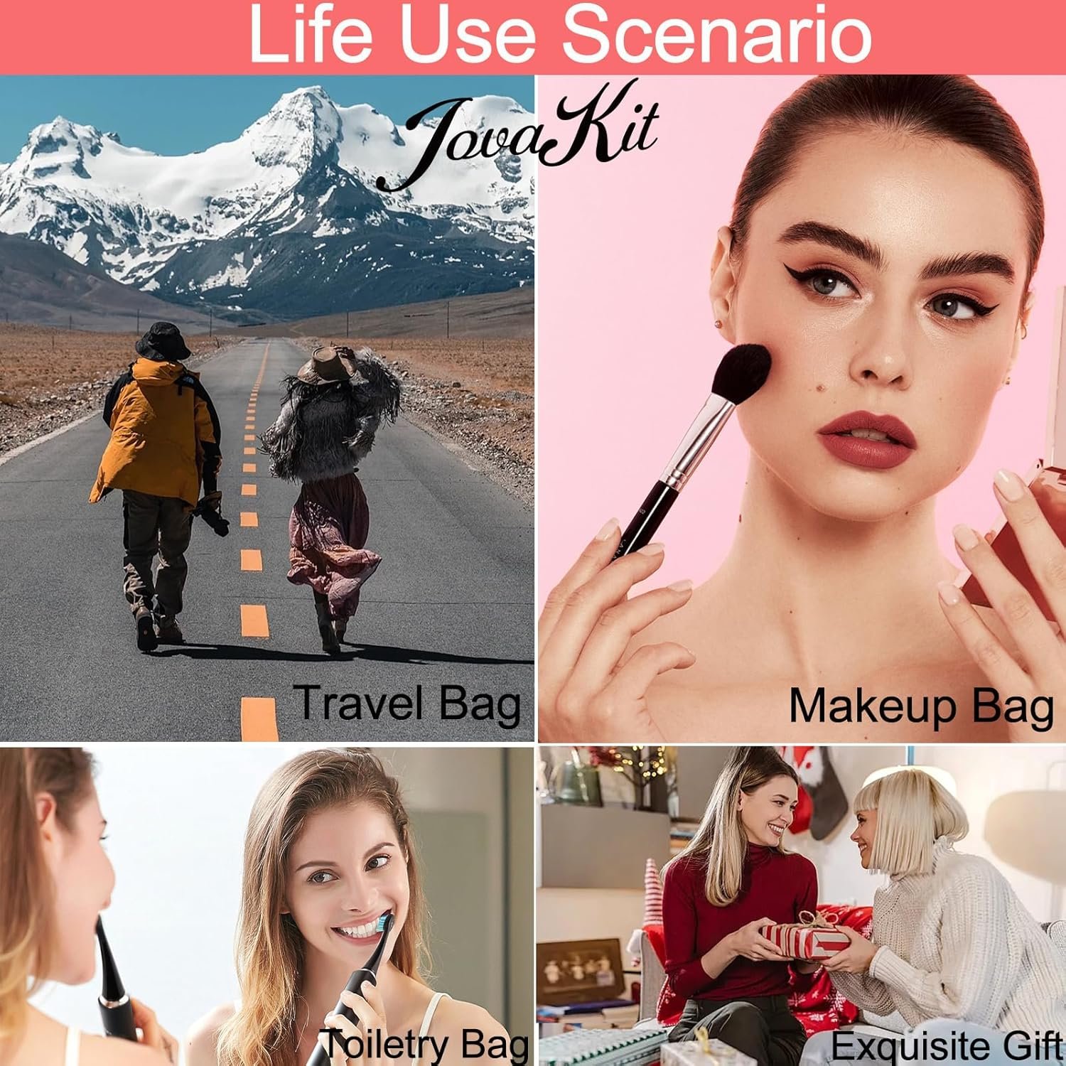 Großhandel Kosmetiktasche für Frauen in Blau mit floralen Mustern, individuelles Logo und OEM. Praktischer Toilettentaschenorganizer für Reiseutensilien, ideal als Weihnachtsgeschenk für Mädchen im Alter von 6-18 Jahren, auch in Bulk erhältlich.