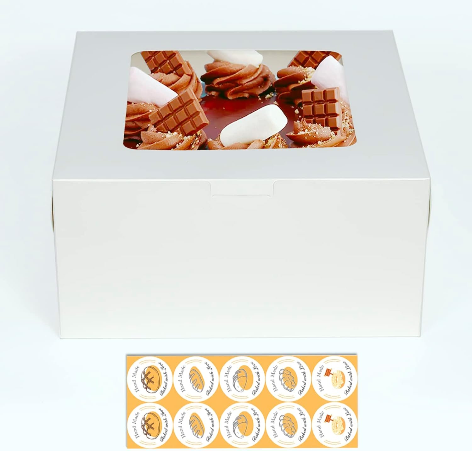 Großhandel 5 Sets Kuchenboxen 10x10x5 Zoll mit Cake Boards, Hersteller von hochwertigen Backwarenboxen, individuelles Logo verfügbar