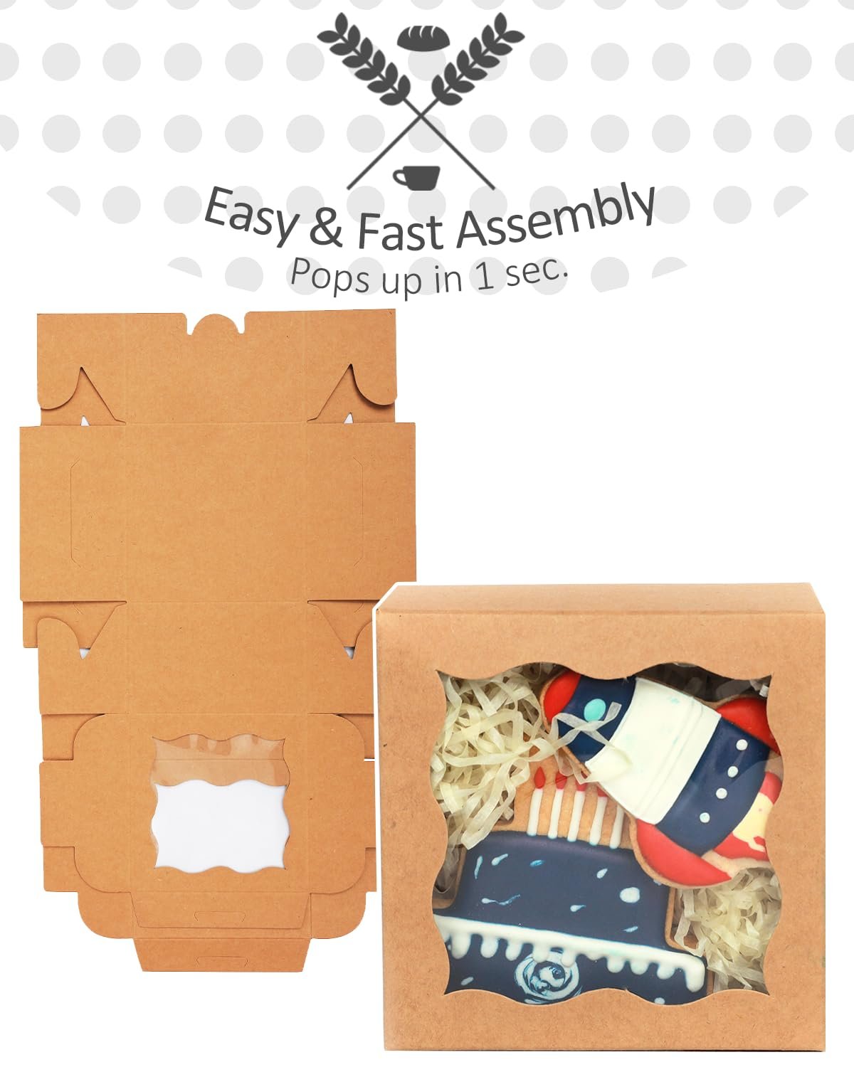 Großhandel 30 Stück Konfektionsboxen für Macarons, 4x4x2,5 Zoll, von zertifiziertem Hersteller für individuelle Logos und eigene Marken, kleine Donut- und Gebäckschachteln für Partys.