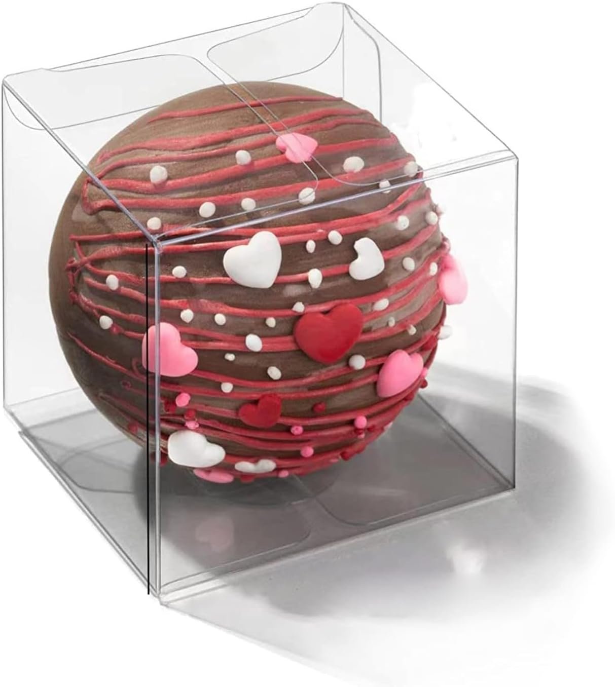 Großhandel Clear Hot Chocolate Bomb Boxen 50er Packung, 3x3x3 Zoll kleine Geschenkboxen für Cupcakes, Süßigkeiten, Geburtstags- und Hochzeitsfeiern, individuell bedruckbar mit eigenem Logo, vom Hersteller geliefert.