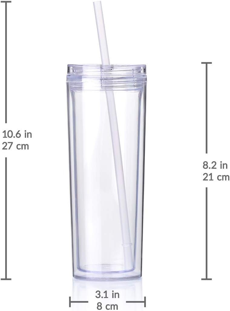 Großhandel 18 oz transparente Acrylbecher mit Strohhalmen - 8er Pack, direkt vom Hersteller für individuelles Logo und OEM gefertigt