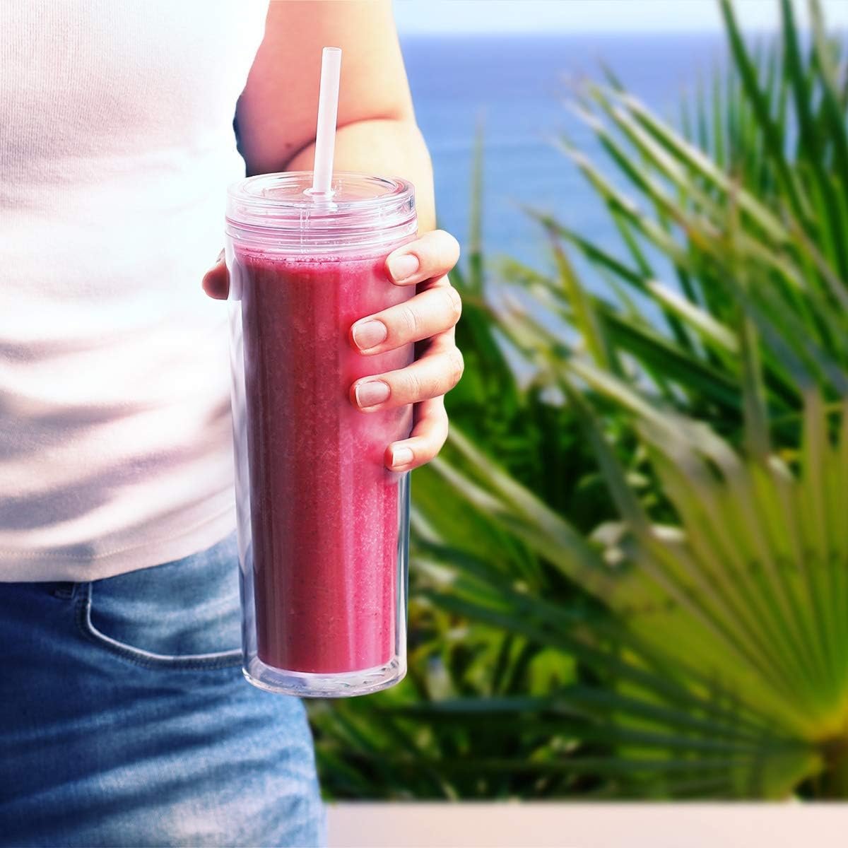 Großhandel 18 oz transparente Acrylbecher mit Strohhalmen - 8er Pack, direkt vom Hersteller für individuelles Logo und OEM gefertigt