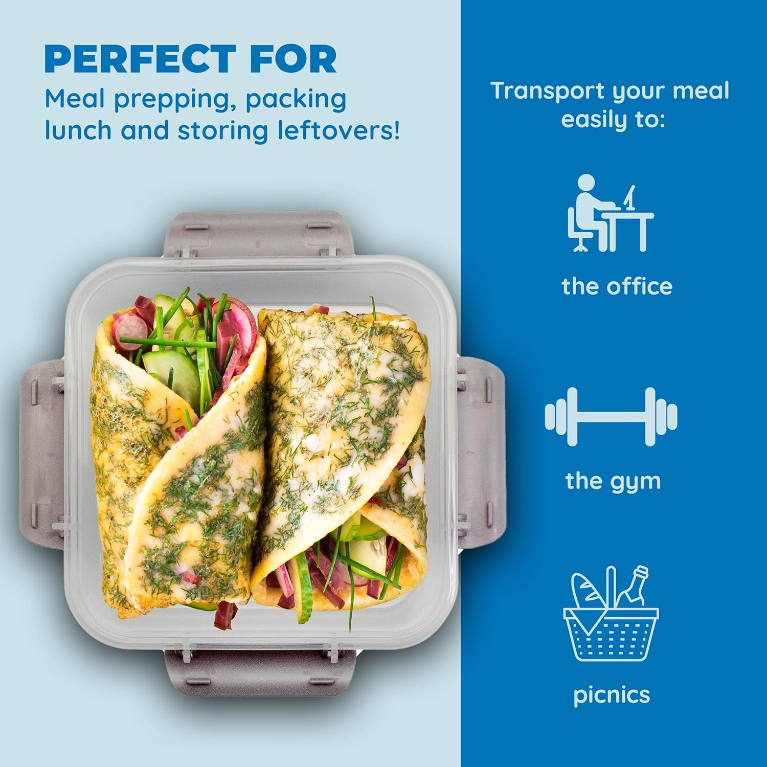 Großhandel BPA-freier Sandwich-Container: Wiederverwendbarer 2er-Pack mit auslaufsicherem Deckel für individuelle Logos und direkt vom Hersteller.