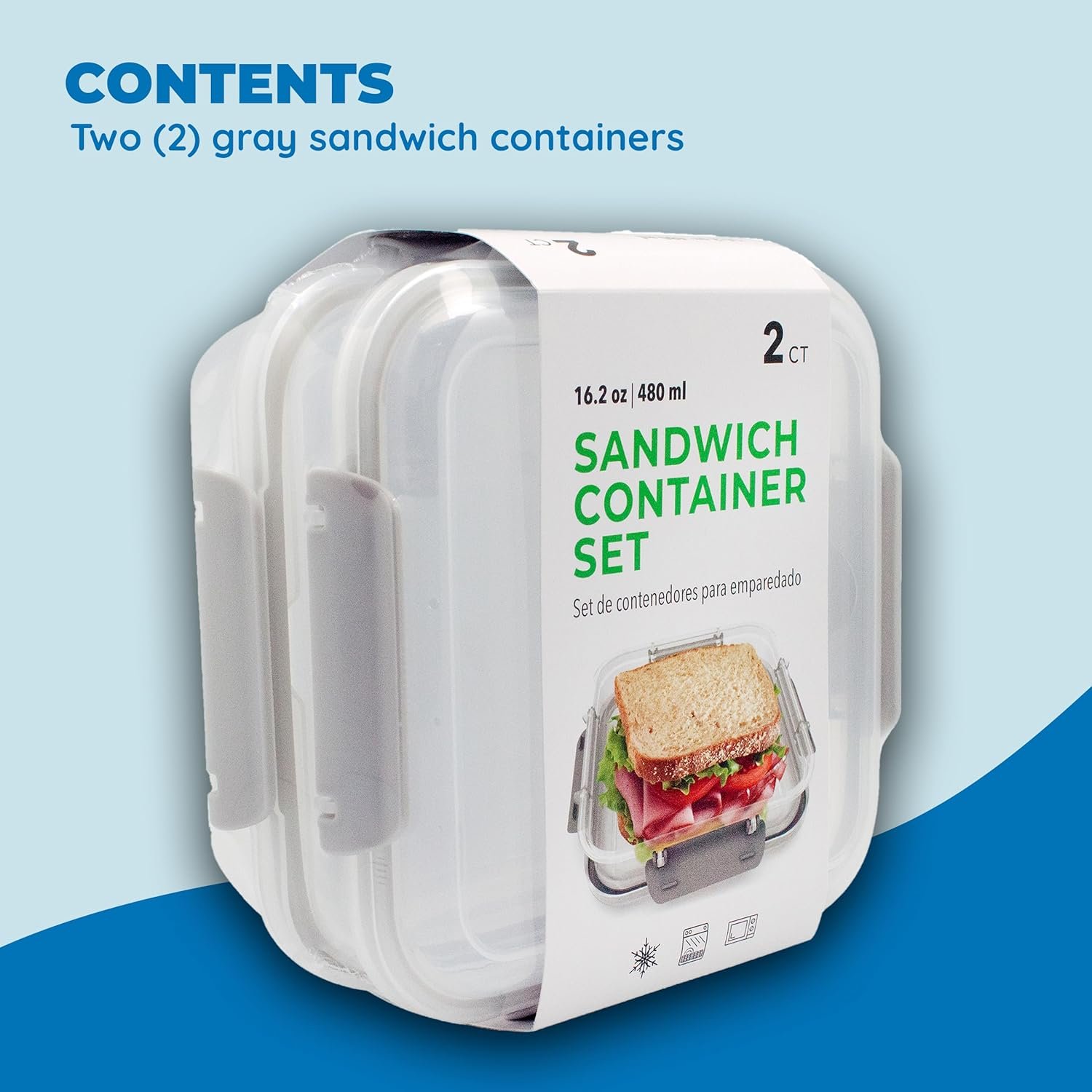 Großhandel BPA-freier Sandwich-Container: Wiederverwendbarer 2er-Pack mit auslaufsicherem Deckel für individuelle Logos und direkt vom Hersteller.