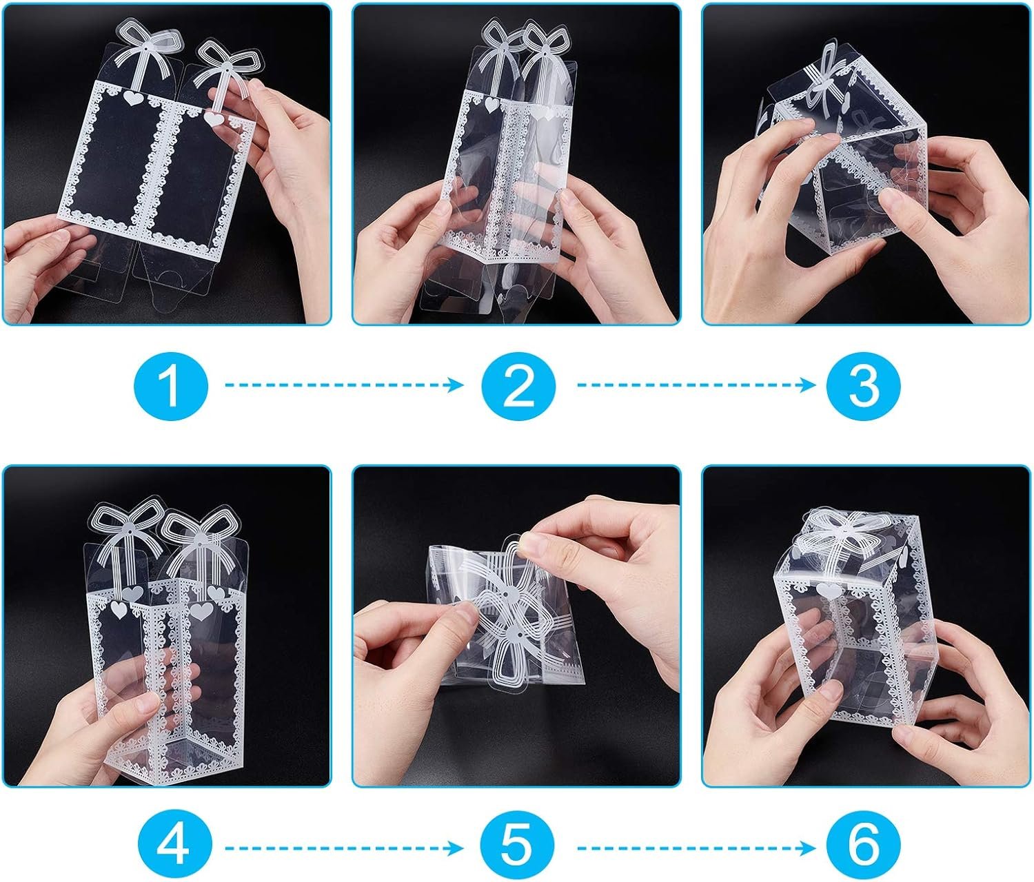 Großhandel 24 Stück klare Kunststoff Geschenkboxen mit Schleife 4,5x2,5x2,5 transparente PVC Favoritenboxen für Feiertage, Hochzeiten, Muttertag Geschenkverpackung, Individuelles Logo, Lieferant Großhandel 24 Stück klare Kunststoff Geschenkboxen mit Schleife 4,5x2,5x2,5 transparente PVC Favoritenboxen für Feiertage, Hochzeiten, Muttertag Geschenkverpackung, Individuelles Logo, Lieferant