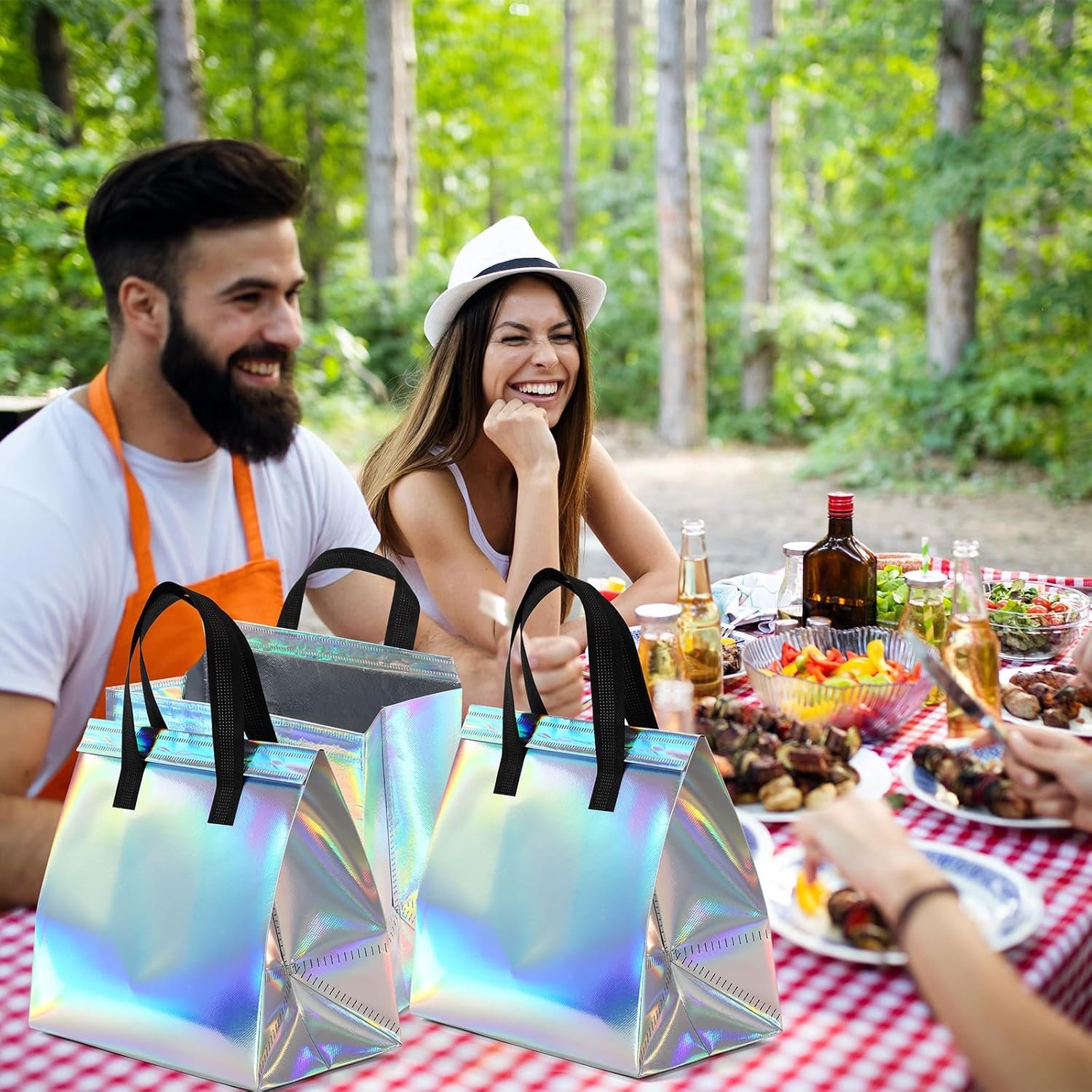 100 Stück Thermoisolierte Holografische Tüten Großhandel für Lebensmittelzustellung, Individuelles Logo für heiße und kalte Speisen wie Pizza, Meeresfrüchte, Kaffee, Milch im Bulk für Gastronomie und Catering. OEM Hersteller von strapazierfähigen Take-Away-Taschen. 100 Stück Thermoisolierte Holografische Tüten Großhandel für Lebensmittelzustellung, Individuelles Logo für heiße und kalte Speisen wie Pizza, Meeresfrüchte, Kaffee, Milch im Bulk für Gastronomie und Catering. OEM Hersteller von strapazierfähigen Take-Away-Taschen.