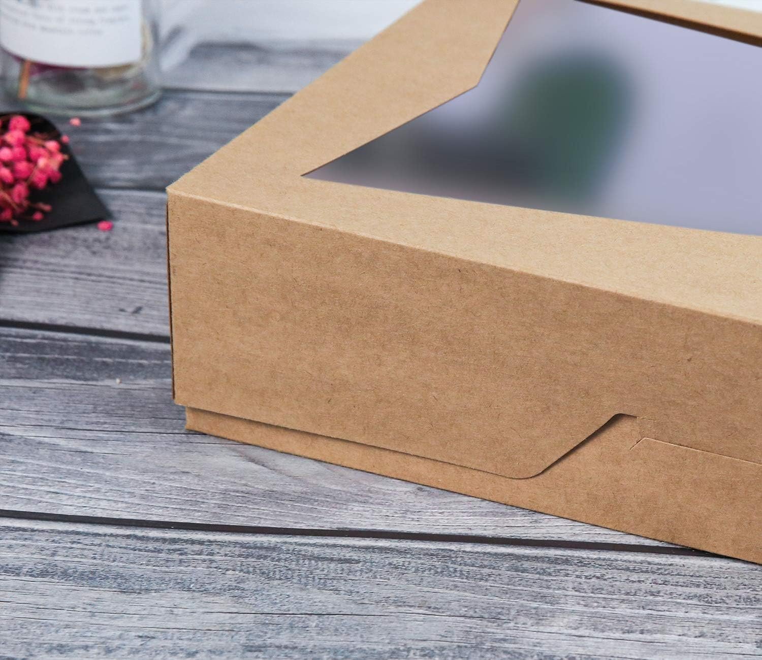 Großhandel große Packungen mit 12 Stück 14 x 10 x 3 Zoll braune Pappschachteln mit PVC-Fenstern für Kuchen und Kekse, Individuelles Logo, Hersteller von maßgeschneiderten Verpackungen. Großhandel große Packungen mit 12 Stück 14 x 10 x 3 Zoll braune Pappschachteln mit PVC-Fenstern für Kuchen und Kekse, Individuelles Logo, Hersteller von maßgeschneiderten Verpackungen.