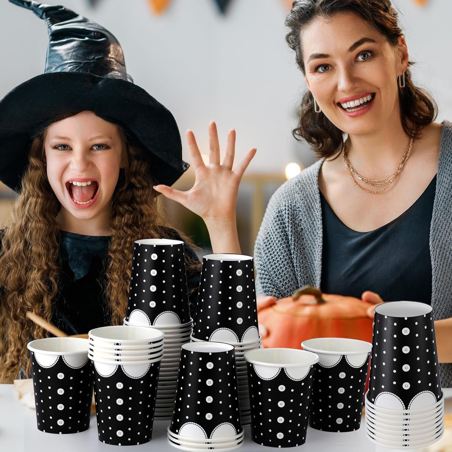 Großhandel 150 Pcs Gothic Papierbecher 9 oz mit Dress-Muster für Gothische Geburtstagsfeiern, OEM Hersteller für Halloween Partyszubehör und Dekorationen Großhandel 150 Pcs Gothic Papierbecher 9 oz mit Dress-Muster für Gothische Geburtstagsfeiern, OEM Hersteller für Halloween Partyszubehör und Dekorationen
