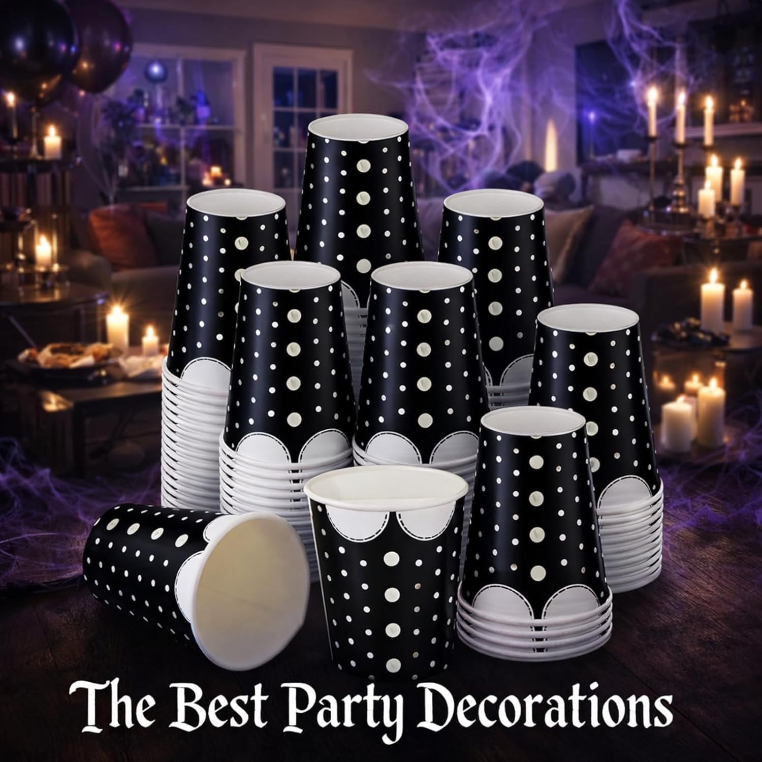 Großhandel 150 Pcs Gothic Papierbecher 9 oz mit Dress-Muster für Gothische Geburtstagsfeiern, OEM Hersteller für Halloween Partyszubehör und Dekorationen Großhandel 150 Pcs Gothic Papierbecher 9 oz mit Dress-Muster für Gothische Geburtstagsfeiern, OEM Hersteller für Halloween Partyszubehör und Dekorationen