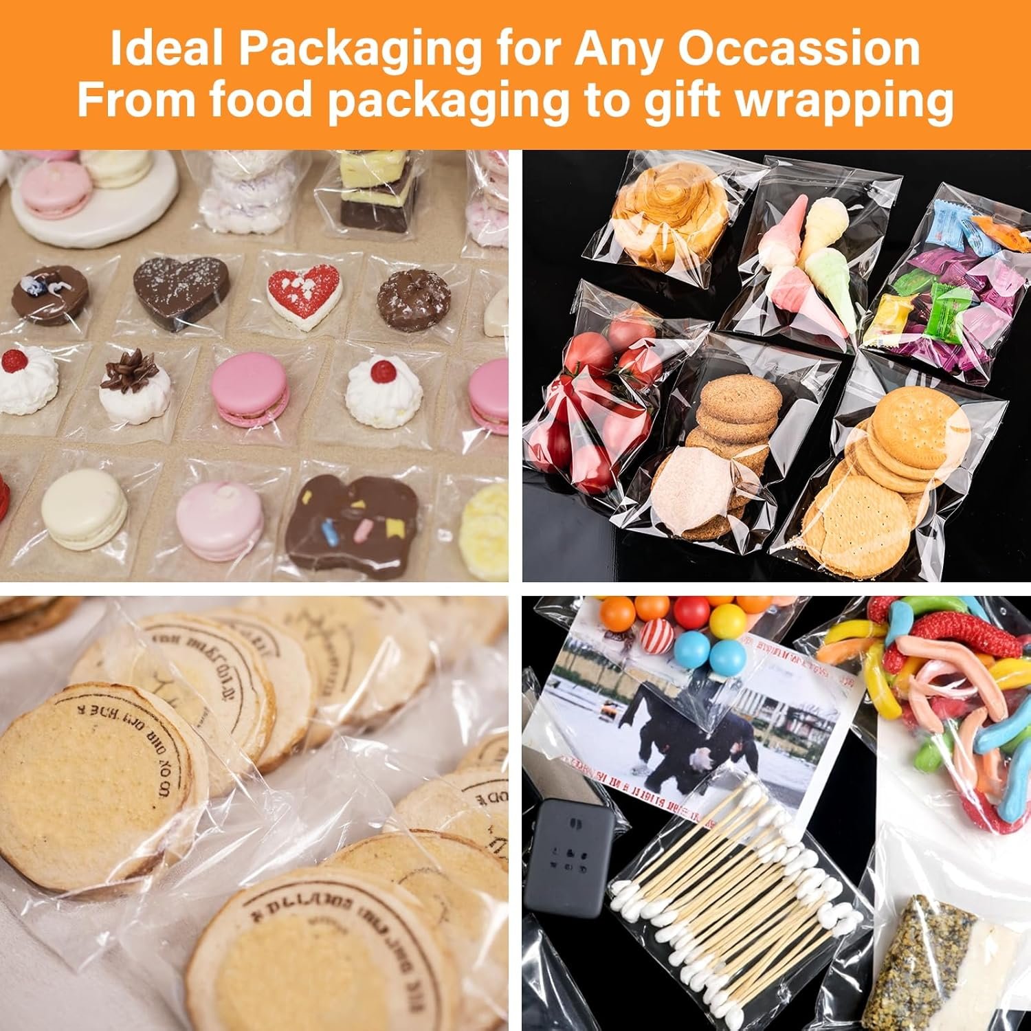 Großhandel 200 Stück Klar Cellophan Beutel 4x6 Zoll, Selbstklebende Verpackungsbeutel für Cookies, Geschenke, Süßigkeiten, Partytüten, Individuelles Logo, Hersteller von Plastikhüllen Großhandel 200 Stück Klar Cellophan Beutel 4x6 Zoll, Selbstklebende Verpackungsbeutel für Cookies, Geschenke, Süßigkeiten, Partytüten, Individuelles Logo, Hersteller von Plastikhüllen